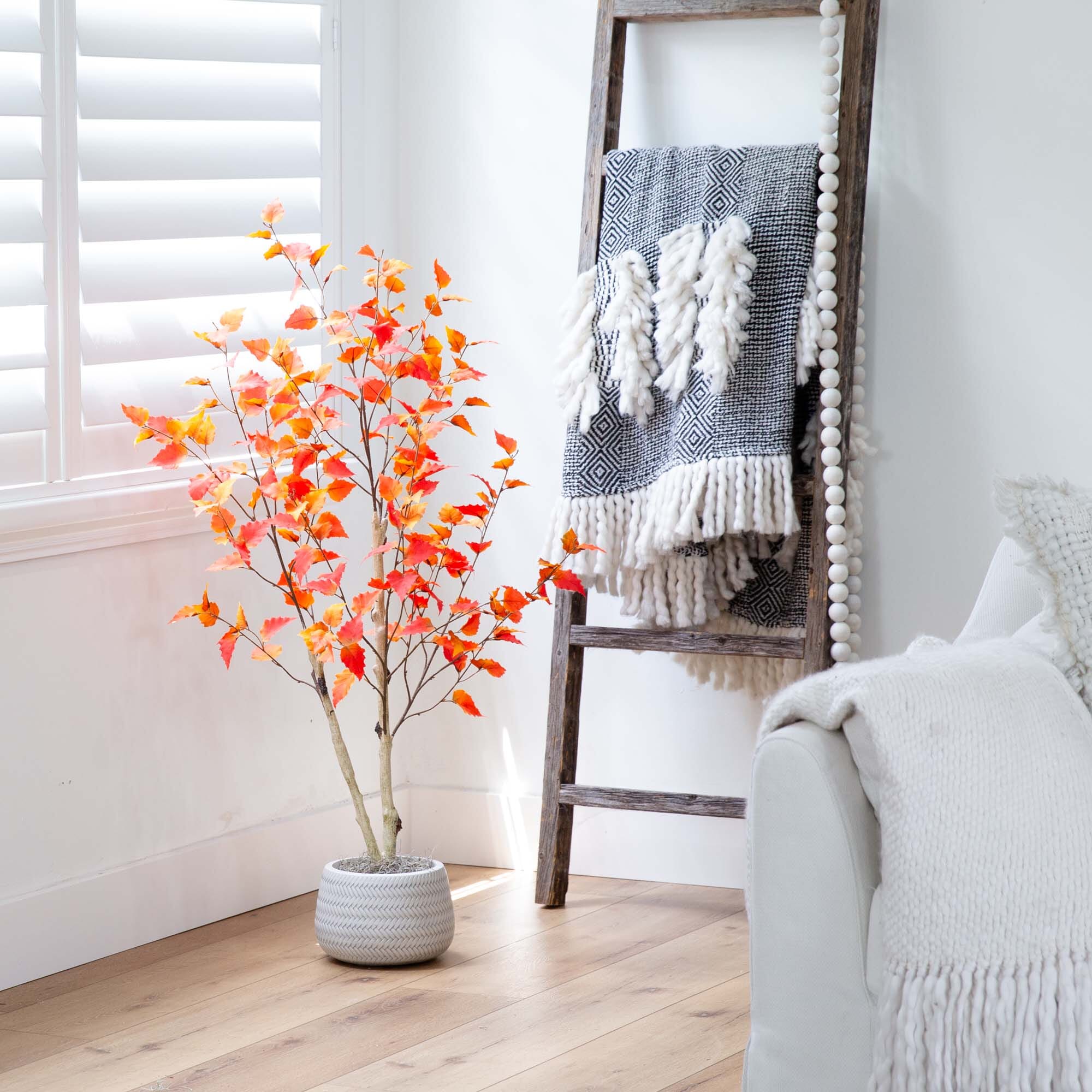 4’ Autumn Birch Artificial Fall Tree - Image 3