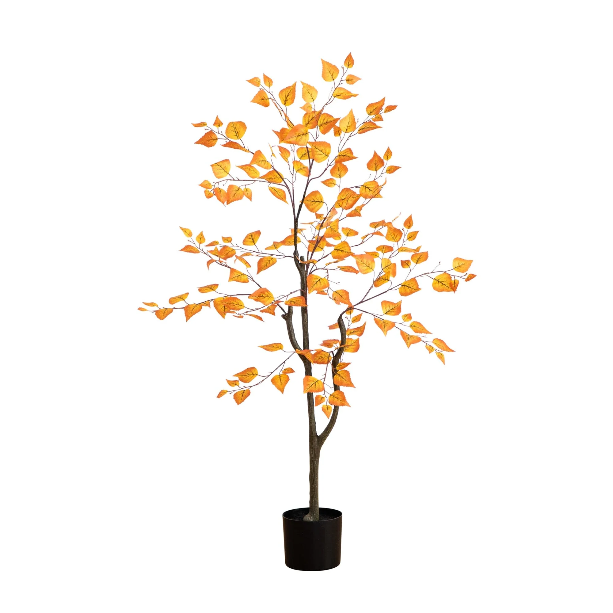 4' Autumn Birch Leaf Artificial Fall Tree - Image 6