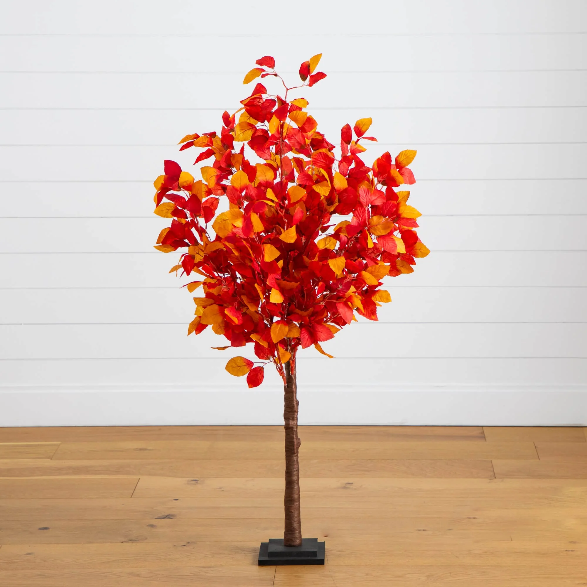 4' Pre-Lit Autumn Artificial Fall Tree with 160 Warm White LED Lights - Image 7