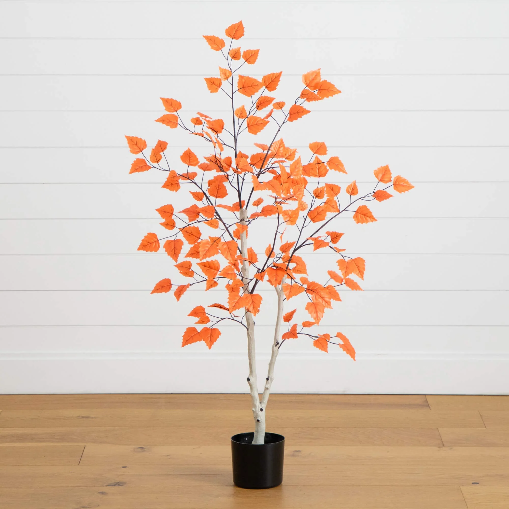 4' Autumn Paper Birch Artificial Fall Tree