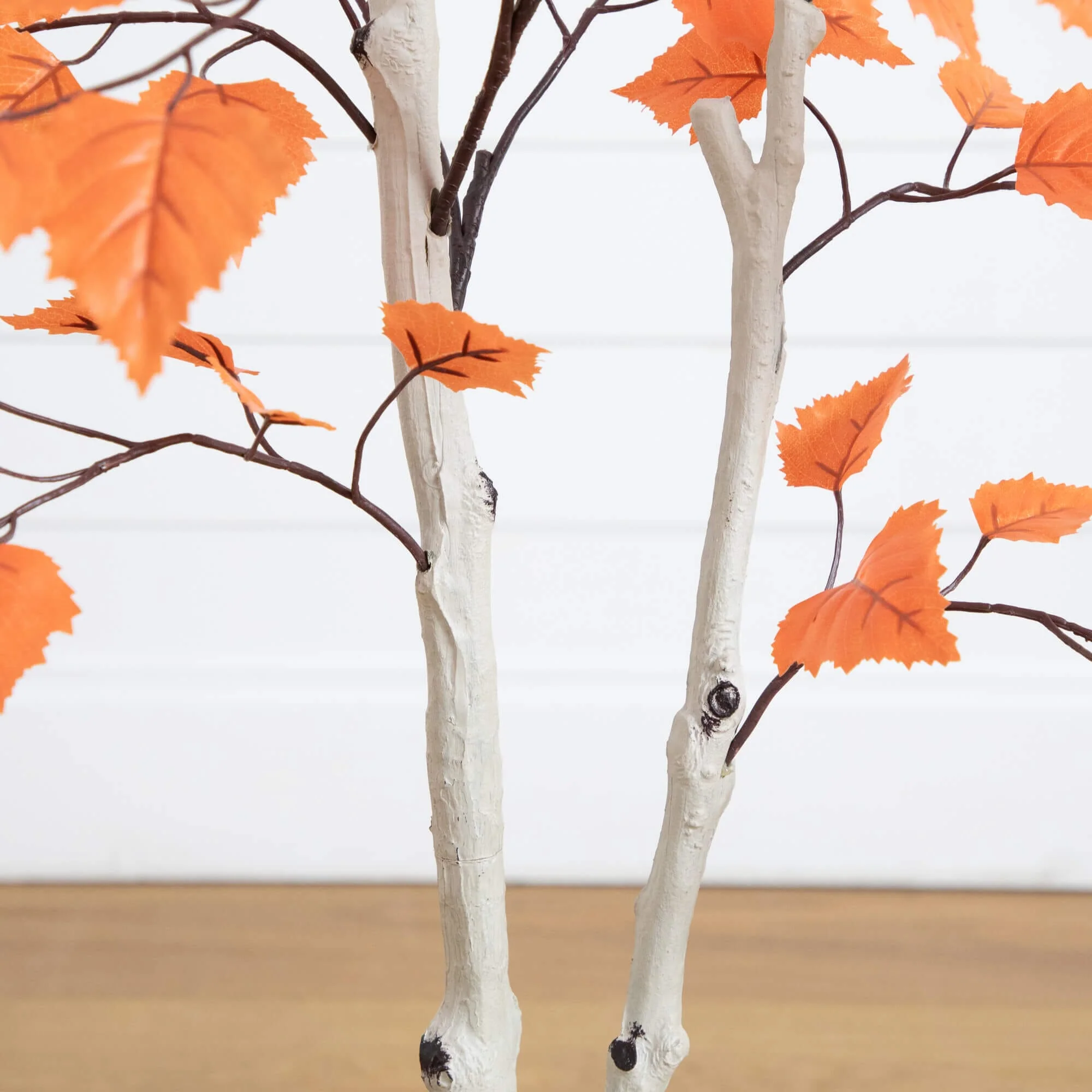 4' Autumn Paper Birch Artificial Fall Tree - Image 4