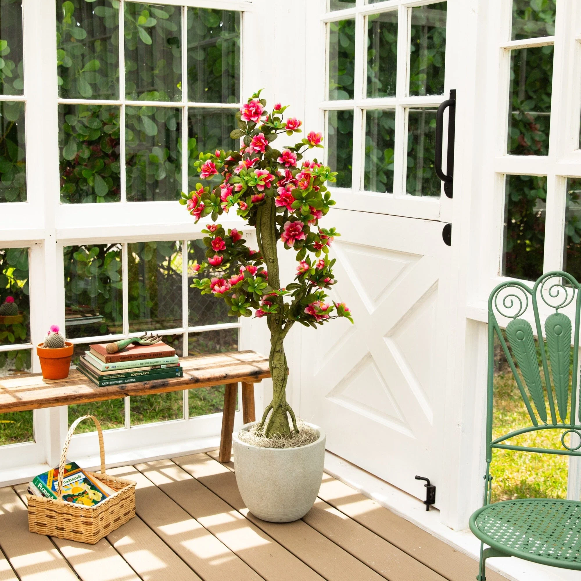 4' UV Resistant Artificial Azalea Tree (Indoor/Outdoor) - Image 4