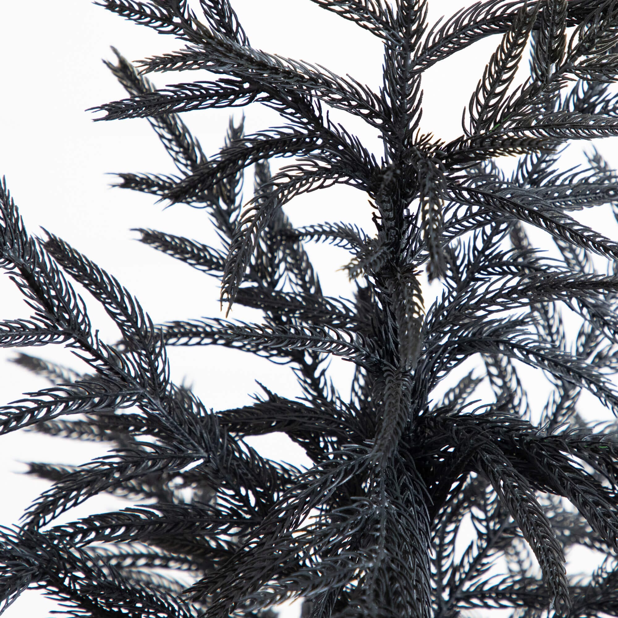 4' Artificial Halloween Real Touch Black Norfolk Pine Christmas Tree with Natural Look - Image 2
