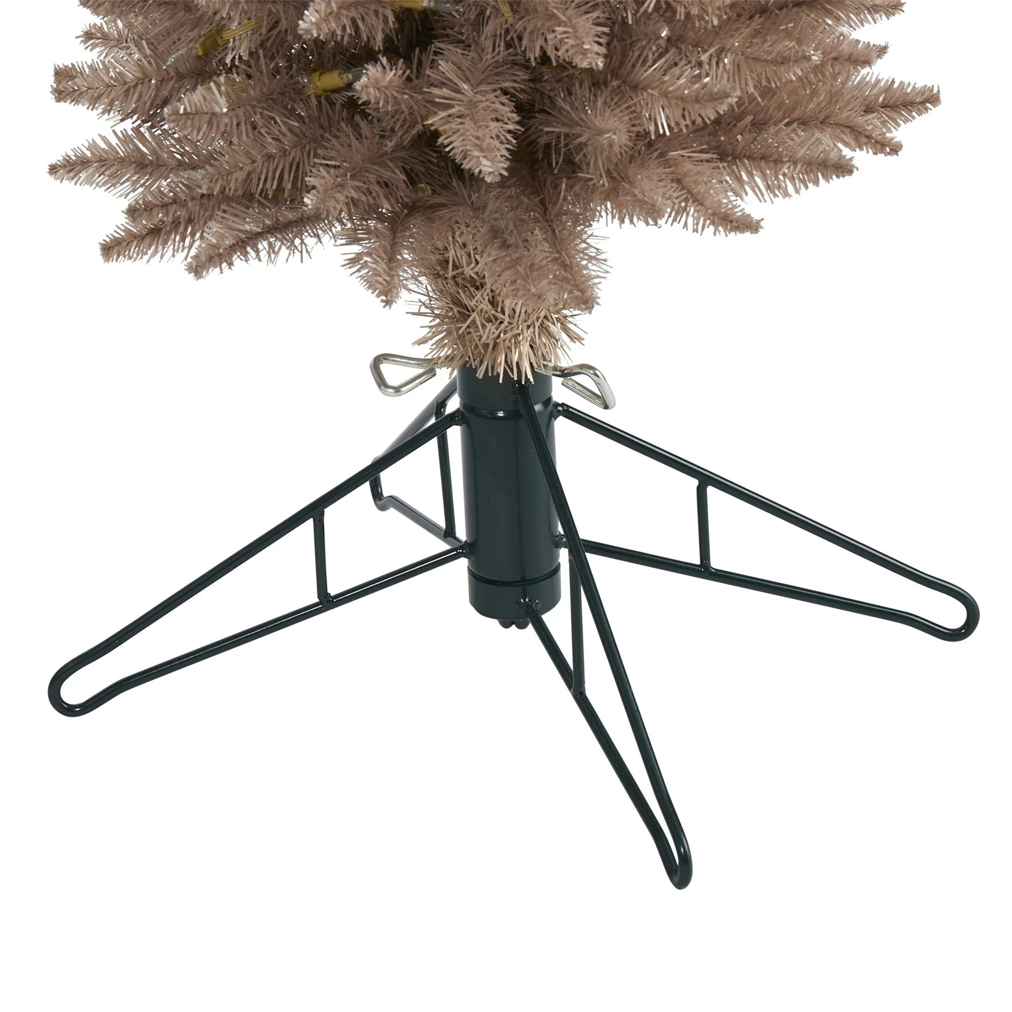 4’ Champagne Pencil Artificial Christmas Tree with 150 (multifunction) Clear LED Lights - Image 5