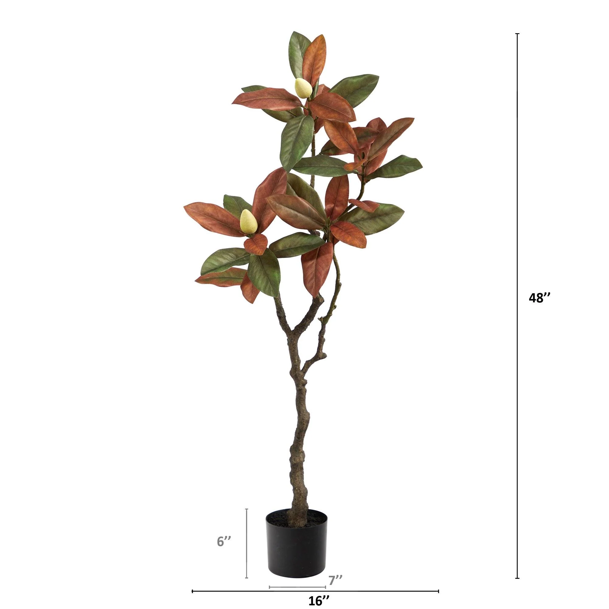 4’ Fall Magnolia Artificial Tree - Image 2