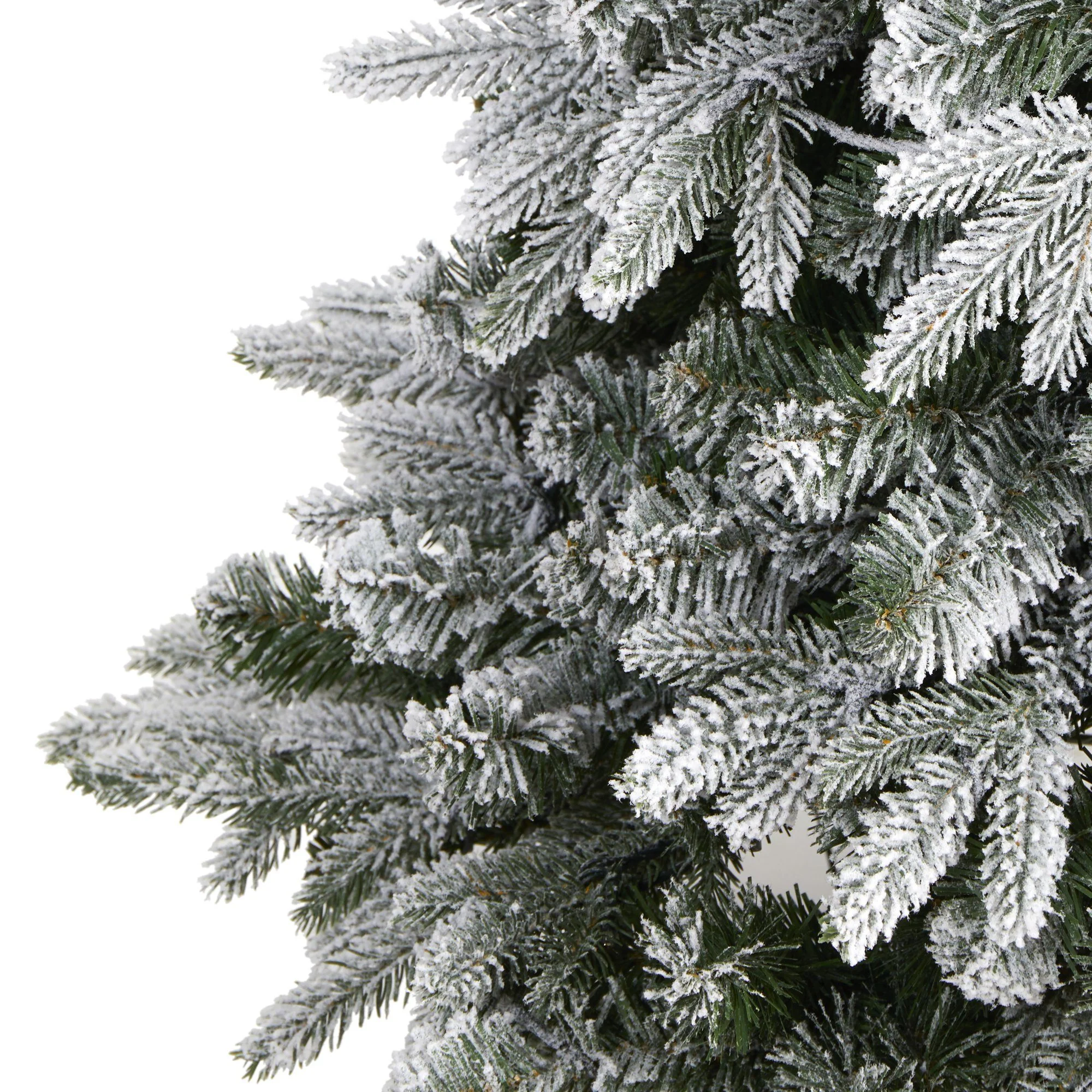 4’ Flocked Full Bodied Swedish Spruce Artificial Christmas Tree with 170 Clear LED Lights and 418 Bendable Branches - Image 5
