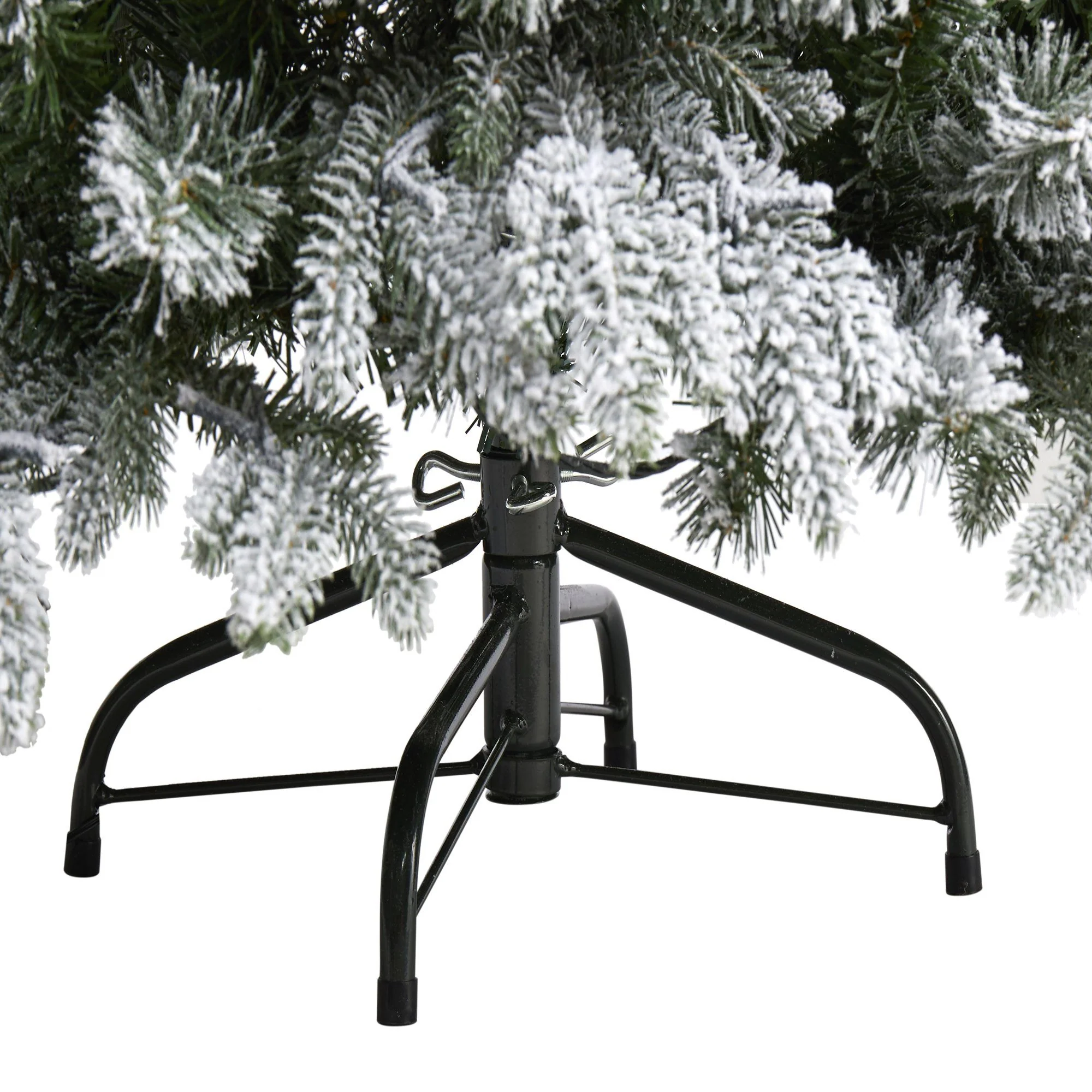 4’ Flocked Full Bodied Swedish Spruce Artificial Christmas Tree with 170 Clear LED Lights and 418 Bendable Branches - Image 6