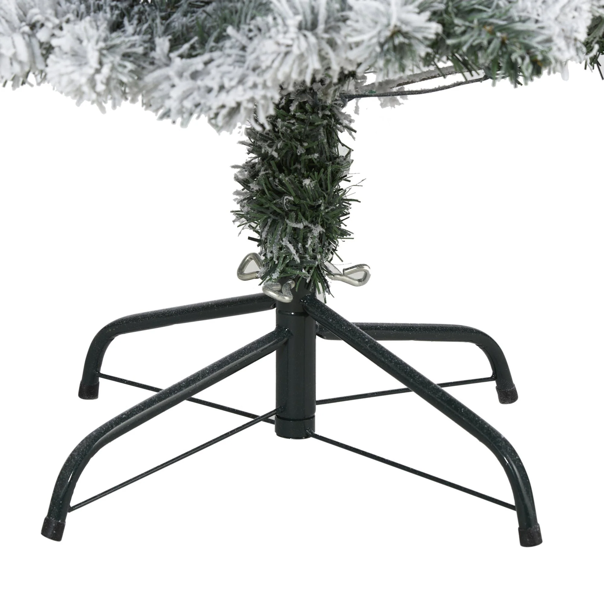 4' Flocked Rock Springs Spruce Artificial Christmas Tree with 100 Clear LED Lights - Image 4