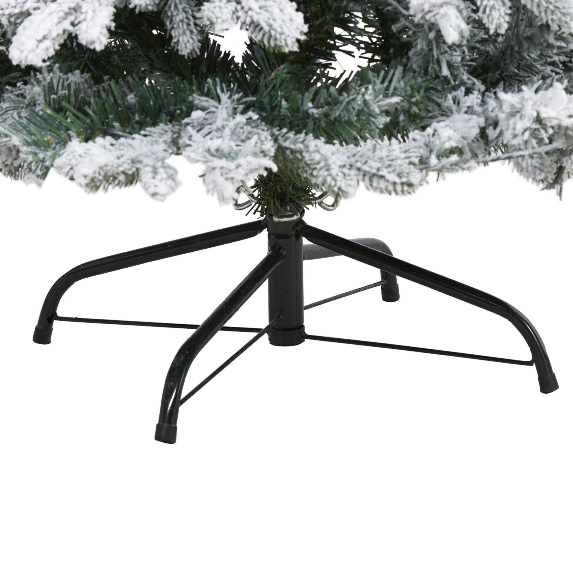 4' Flocked Vermont Mixed Pine Artificial Christmas Tree with 100 Clear LED Lights - Image 4