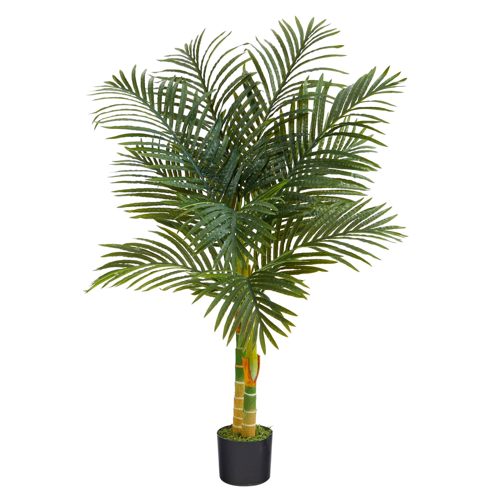 4’ Double Stalk Golden Cane Artificial Palm Tree - Image 6