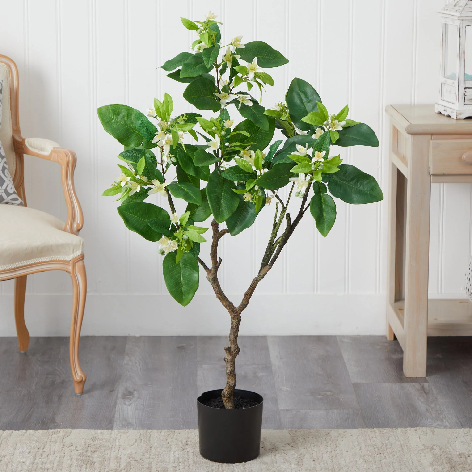 4’ Grapefruit Flower Artificial Tree - Image 3