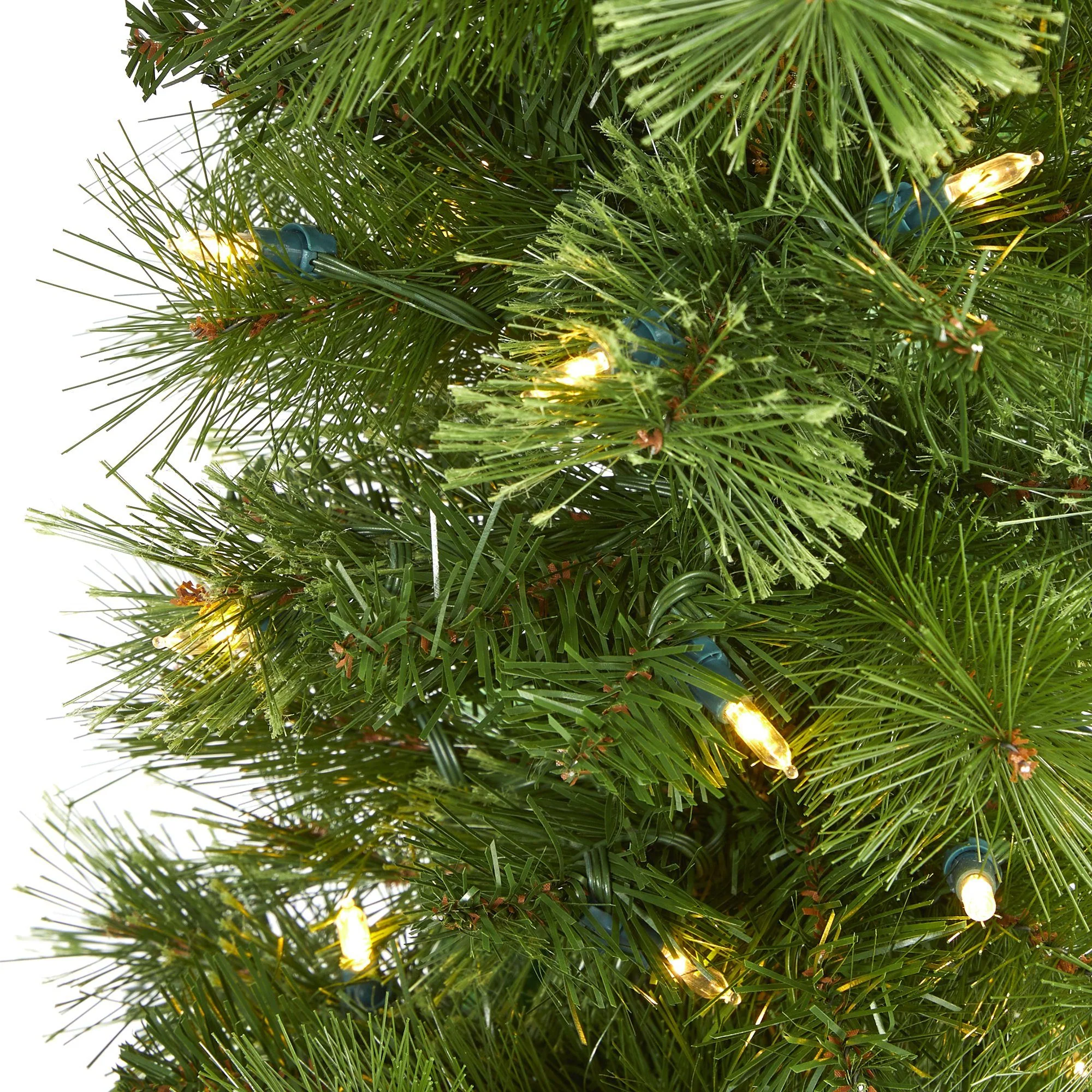 4' Green Pencil Artificial Christmas Tree with 100 Clear (Multifunction) LED Lights and 140 Bendable Branches - Image 3