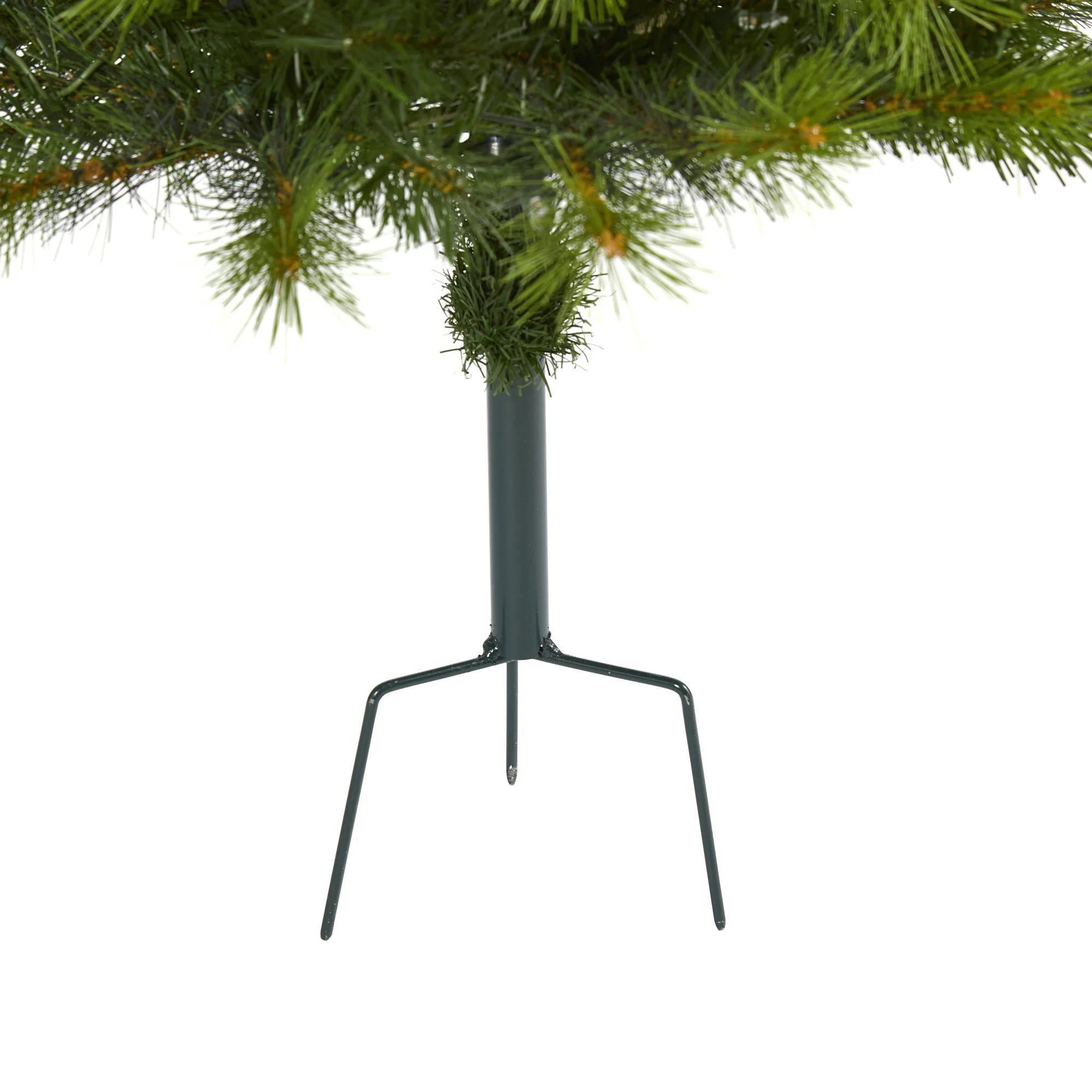 4’ Green Valley Pine Artificial Christmas Tree with 100 Warm White LED Lights and 201 Bendable Branches - Image 4