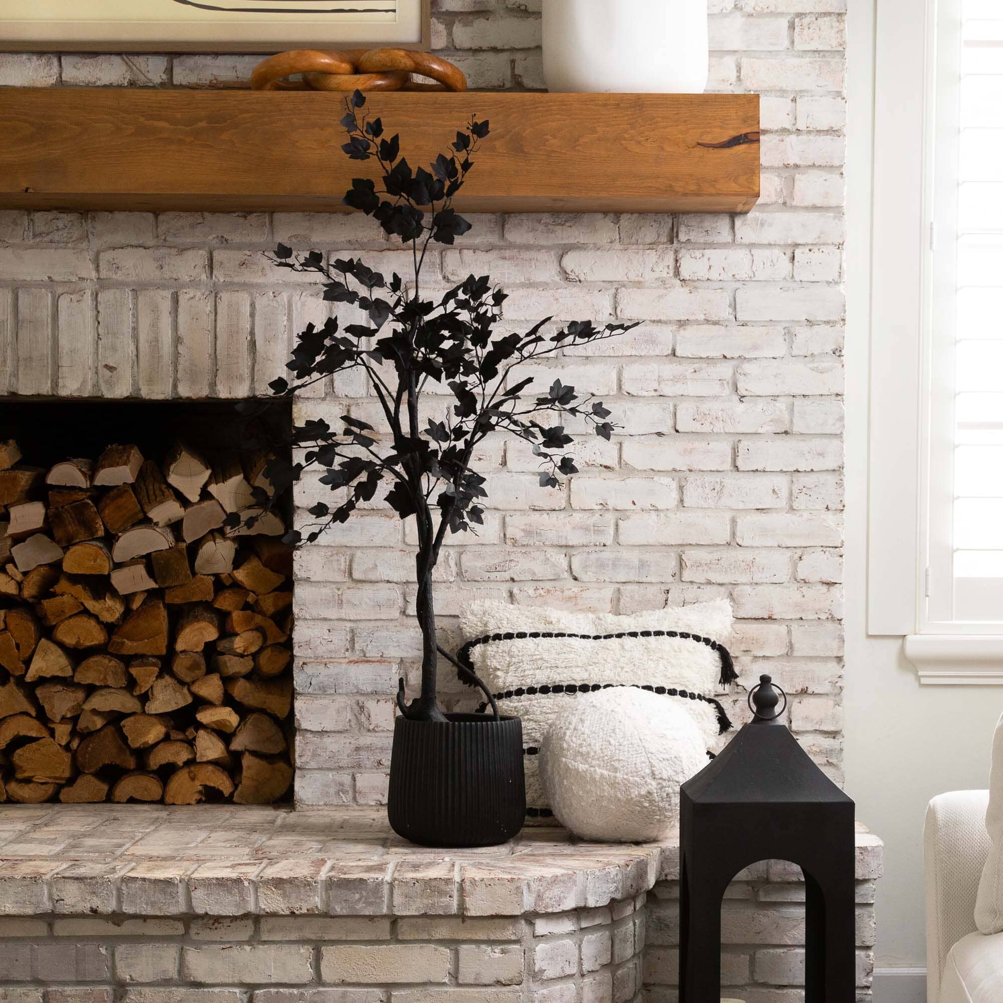 4’ Artificial Halloween Black Maple Tree - Image 3