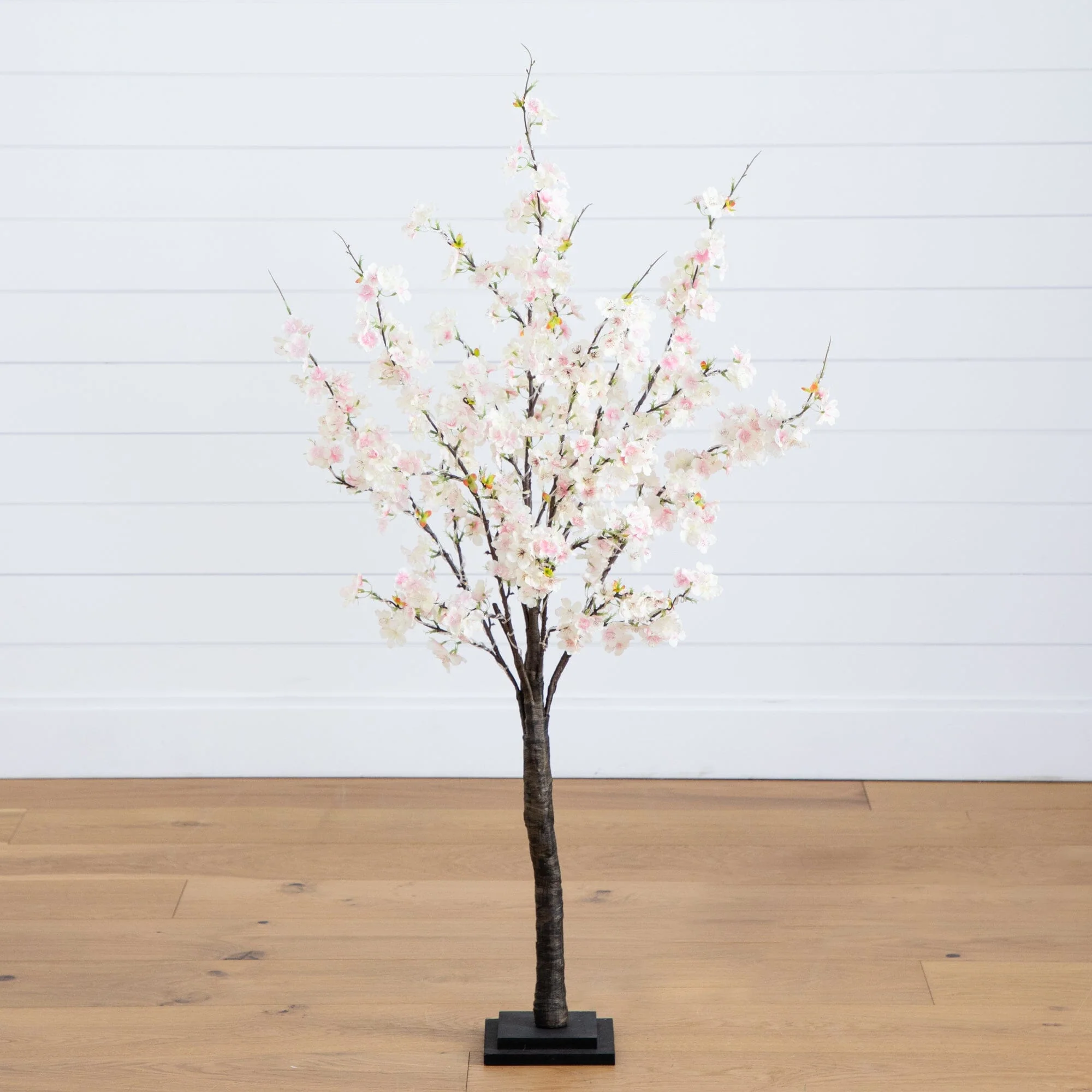 4’ Lighted Artificial Cherry Blossom Tree with 210 Warm White LED Lights - Image 4