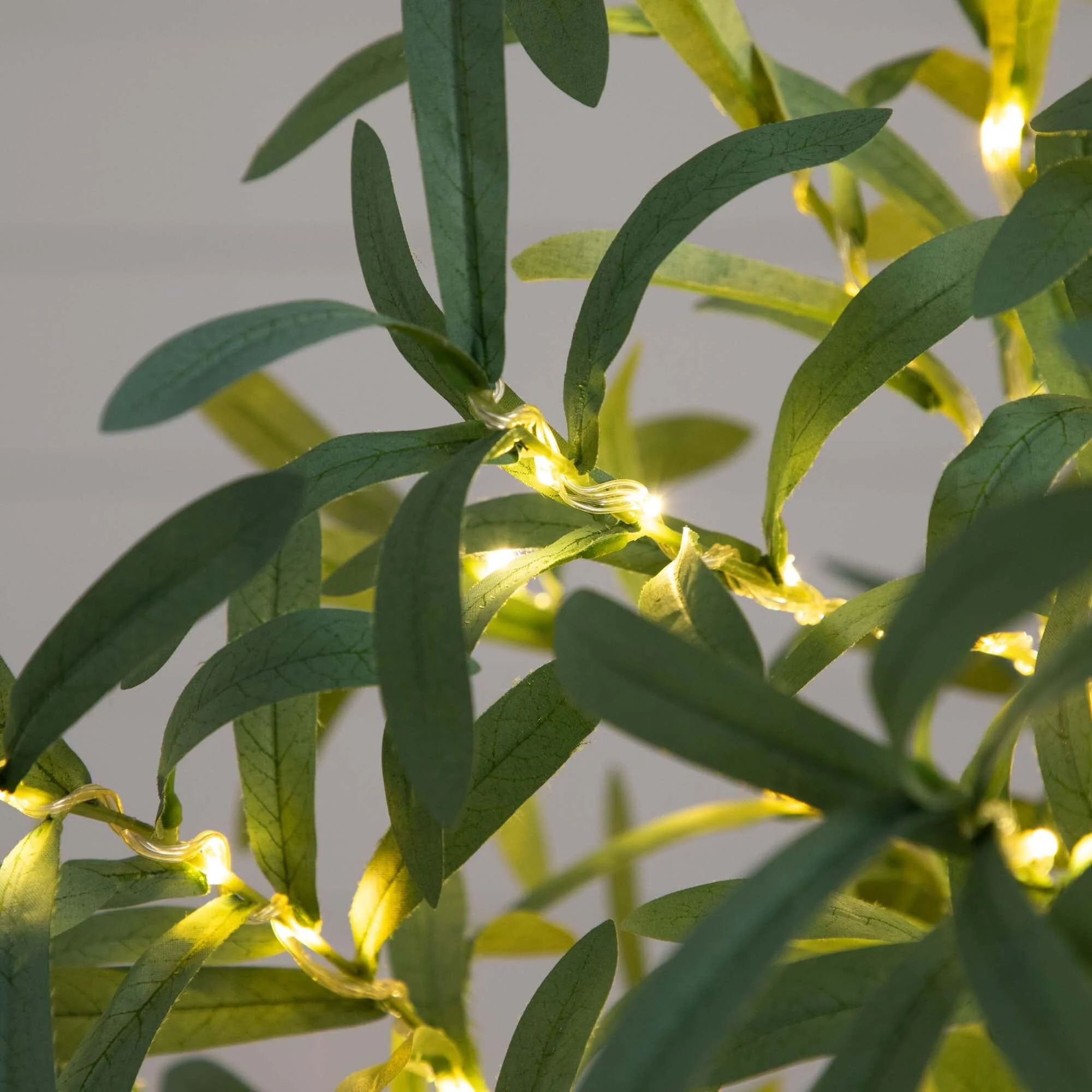 4’ Lighted Artificial Olive Tree with 240 Warm White LED Lights - Image 2