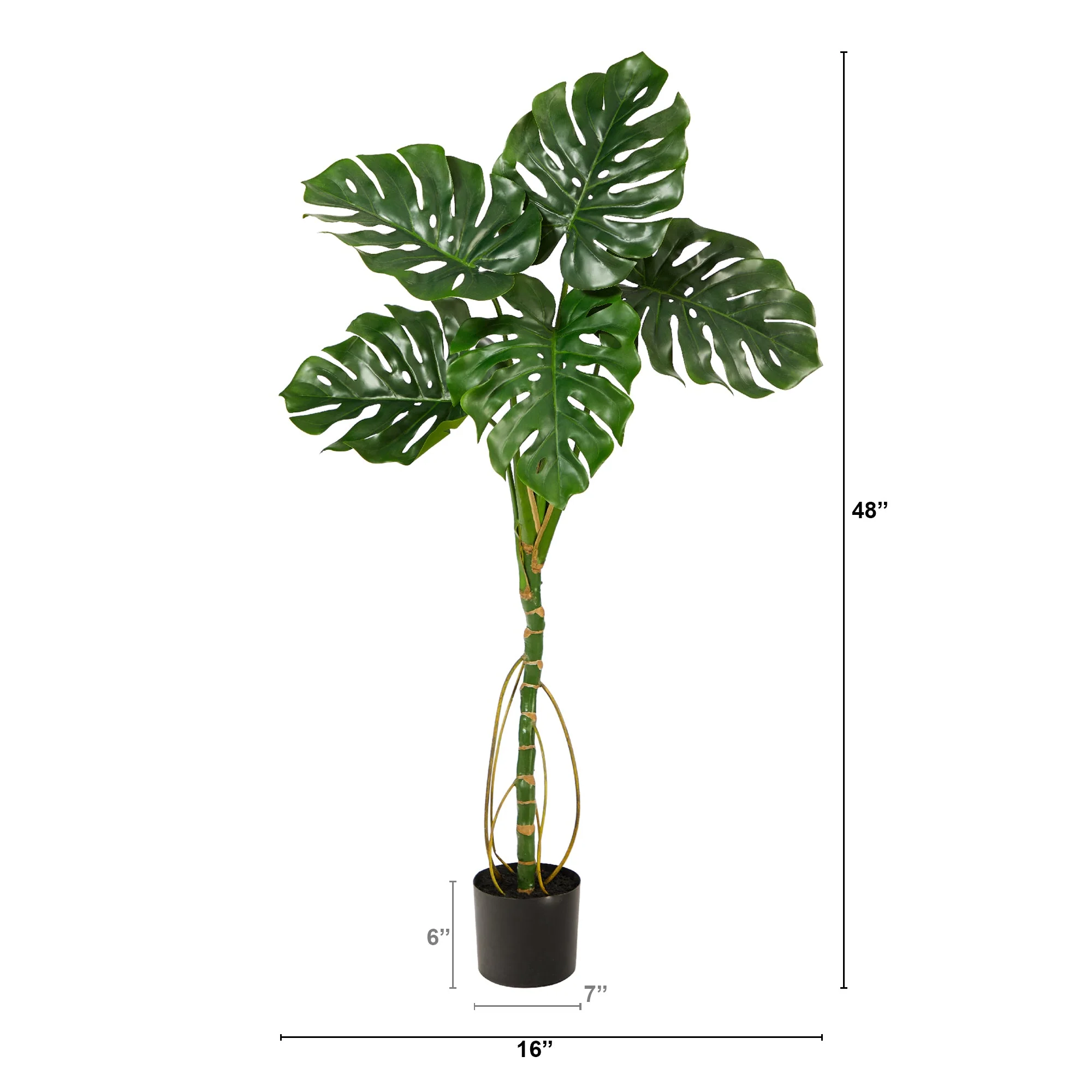 4’ Monstera Artificial Tree - Image 2
