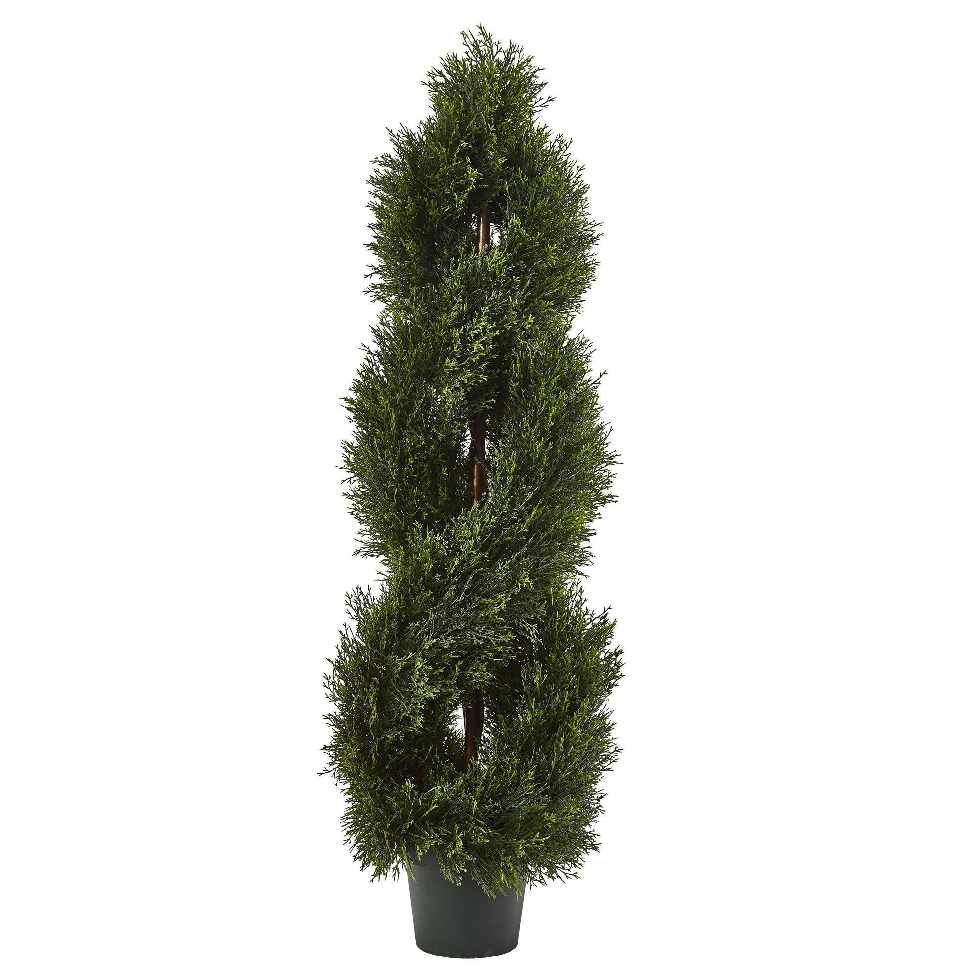 4’ Double Pond Cypress Spiral Topiary UV Resistant (Indoor/Outdoor) - Image 5