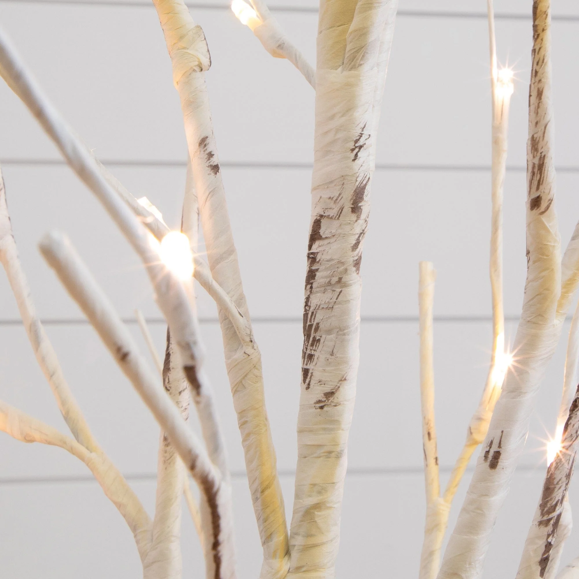 4' Pre-Lit Artificial Birch Tree with 50 Warm White LED Lights - Image 2