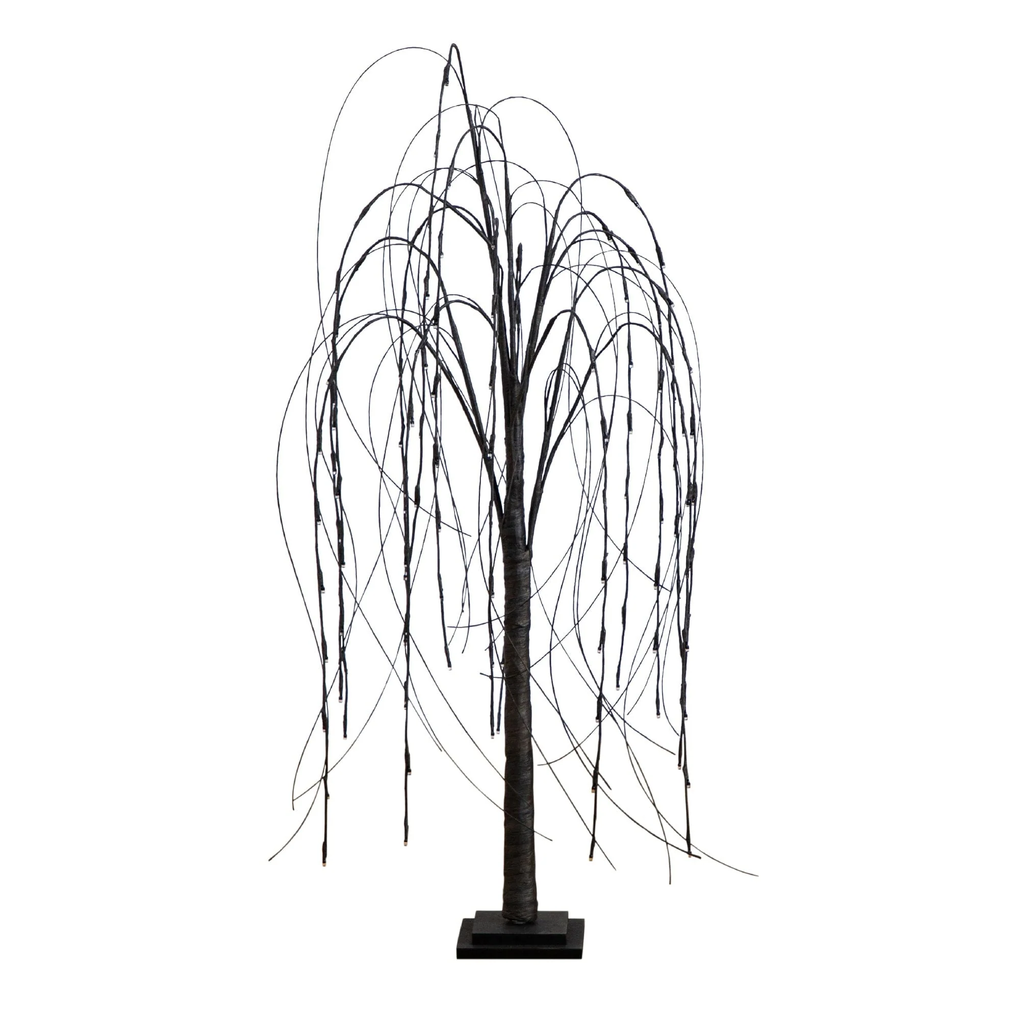 4’ Pre-Lit Halloween Black Willow Artificial Fall Tree with 120 Orange & Purple LED Lights - Image 11