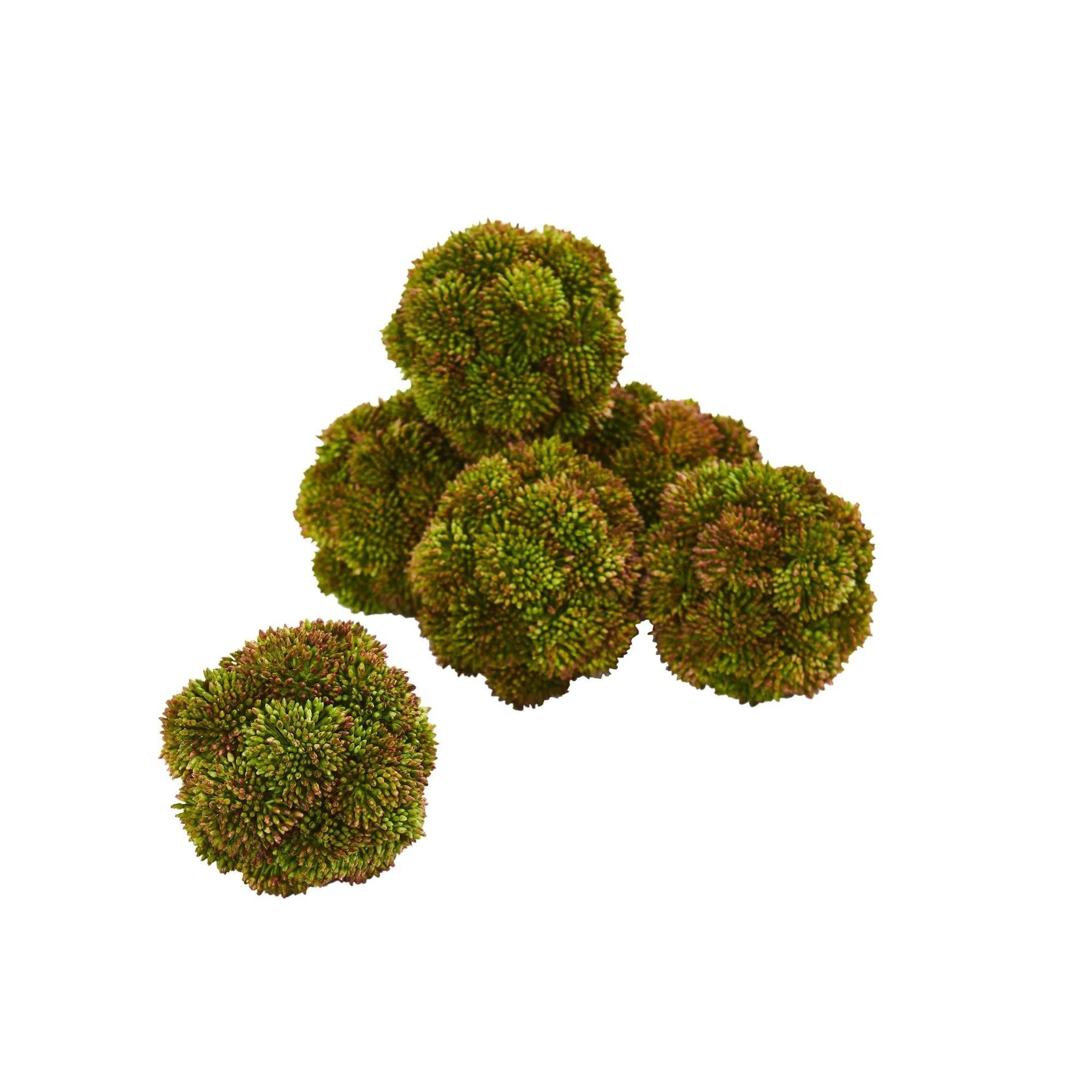 4” Sedum Artificial Succulent Artificial Spheres (Set of 6) - Image 2