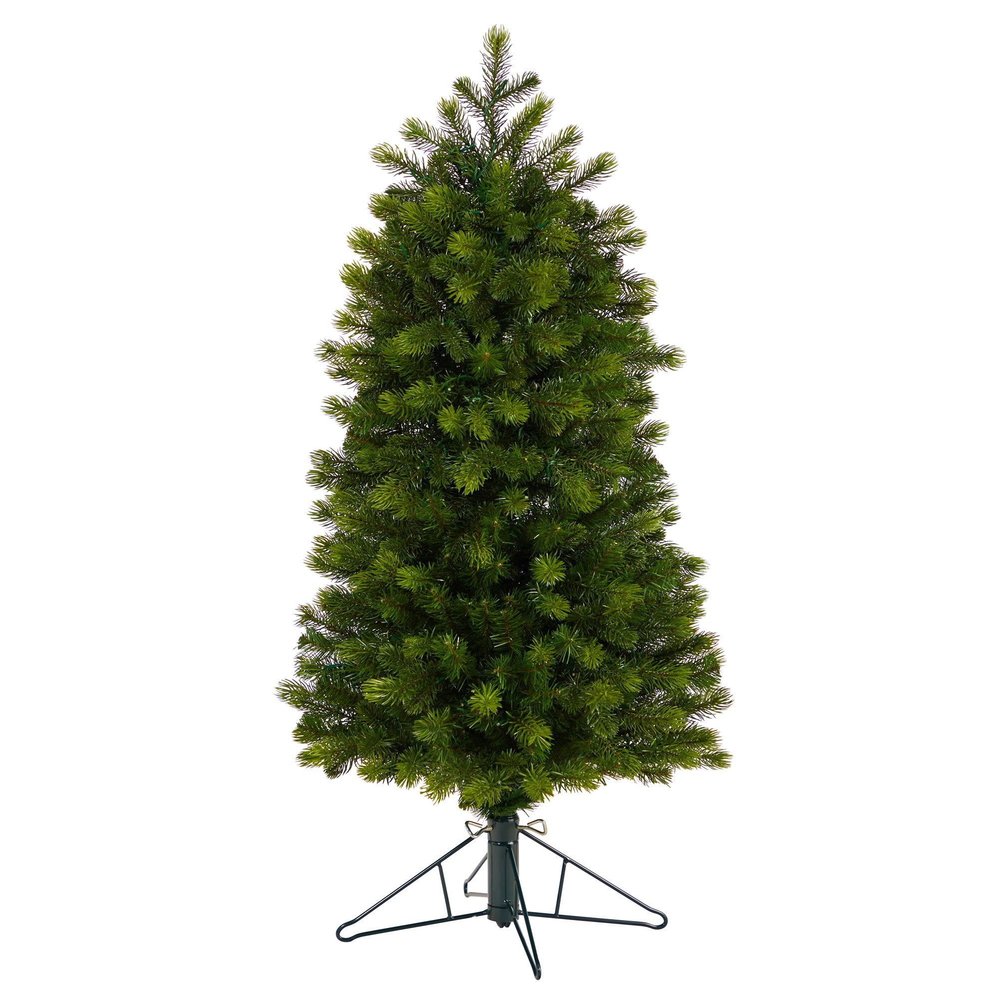 4’ Slim Colorado Mountain Spruce Artificial Christmas Tree with 150 (Multifunction) Micro LED Lights and 360 Branches - Image 3