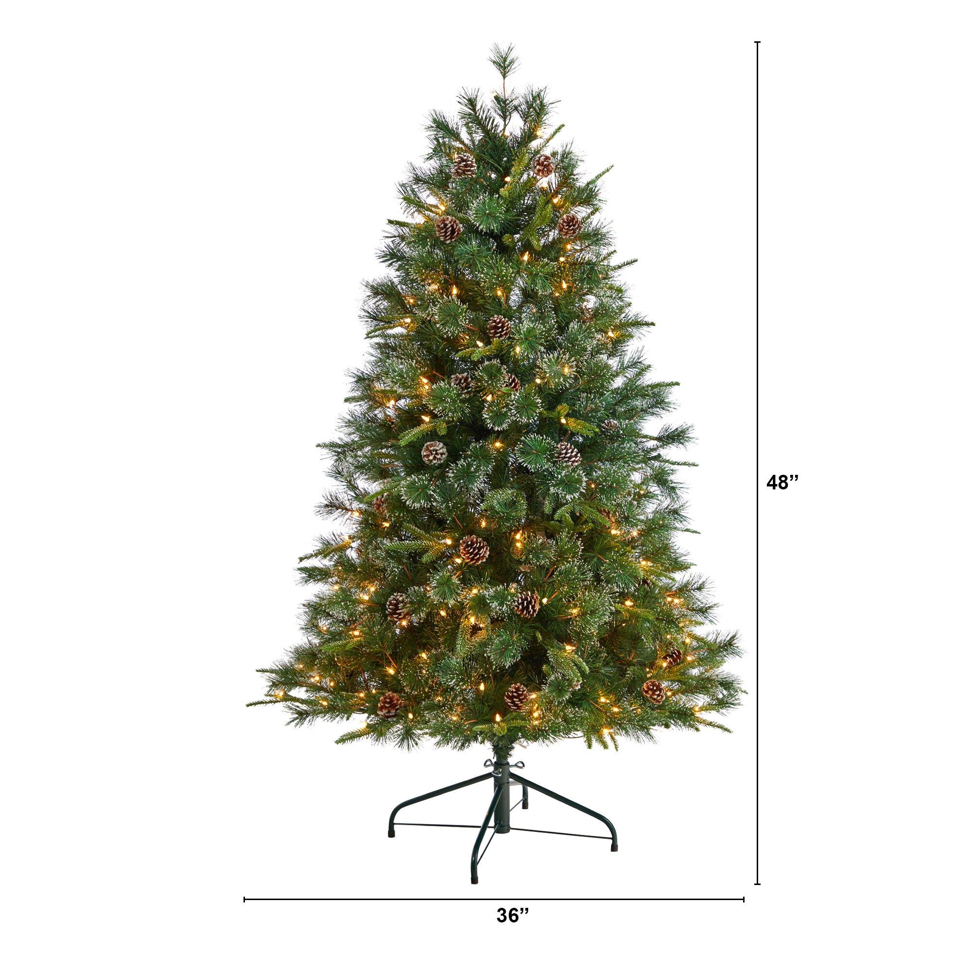 4’ Snowed Tipped Clermont Pine Artificial Christmas Tree - Image 2