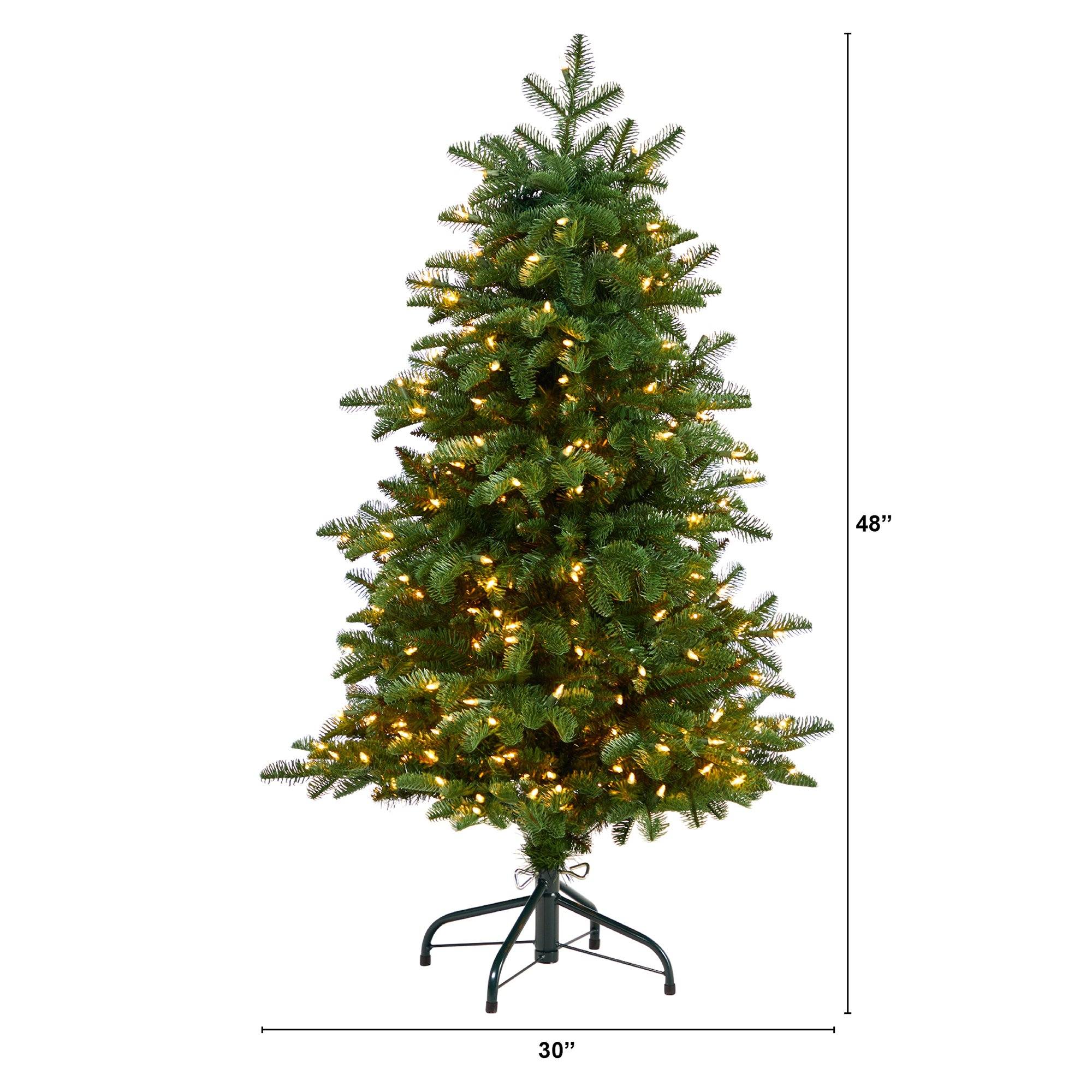 4’ South Carolina Fir Artificial Christmas Tree with 250 Clear Lights and 752 Bendable Branches - Image 2