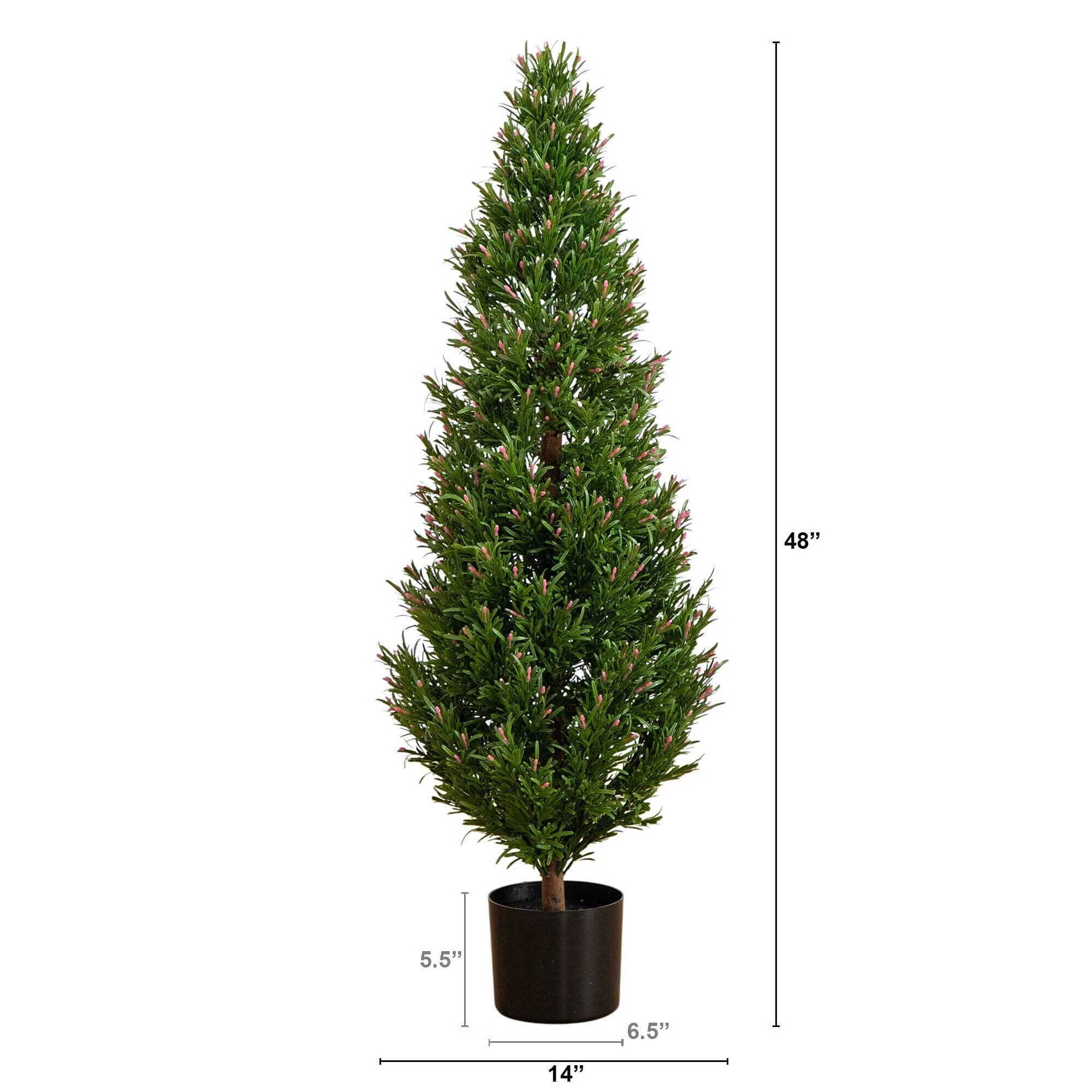 4' UV Resistant Artificial Rosemary Cone Topiary Tree (Indoor/Outdoor) - Image 5