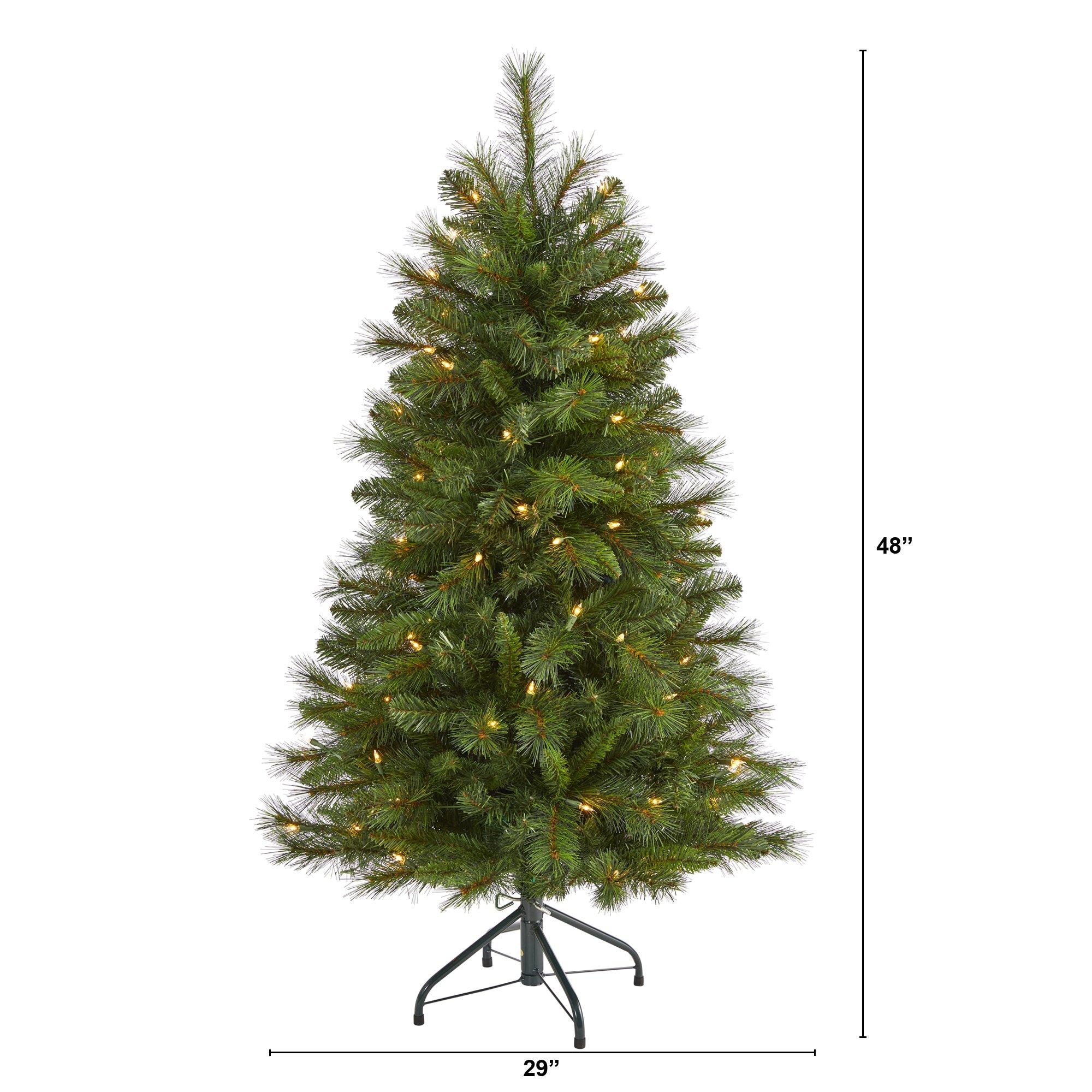 4’ West Virginia Mountain Pine Artificial Christmas Tree with 100 Clear Lights and 322 Bendable Branches - Image 2