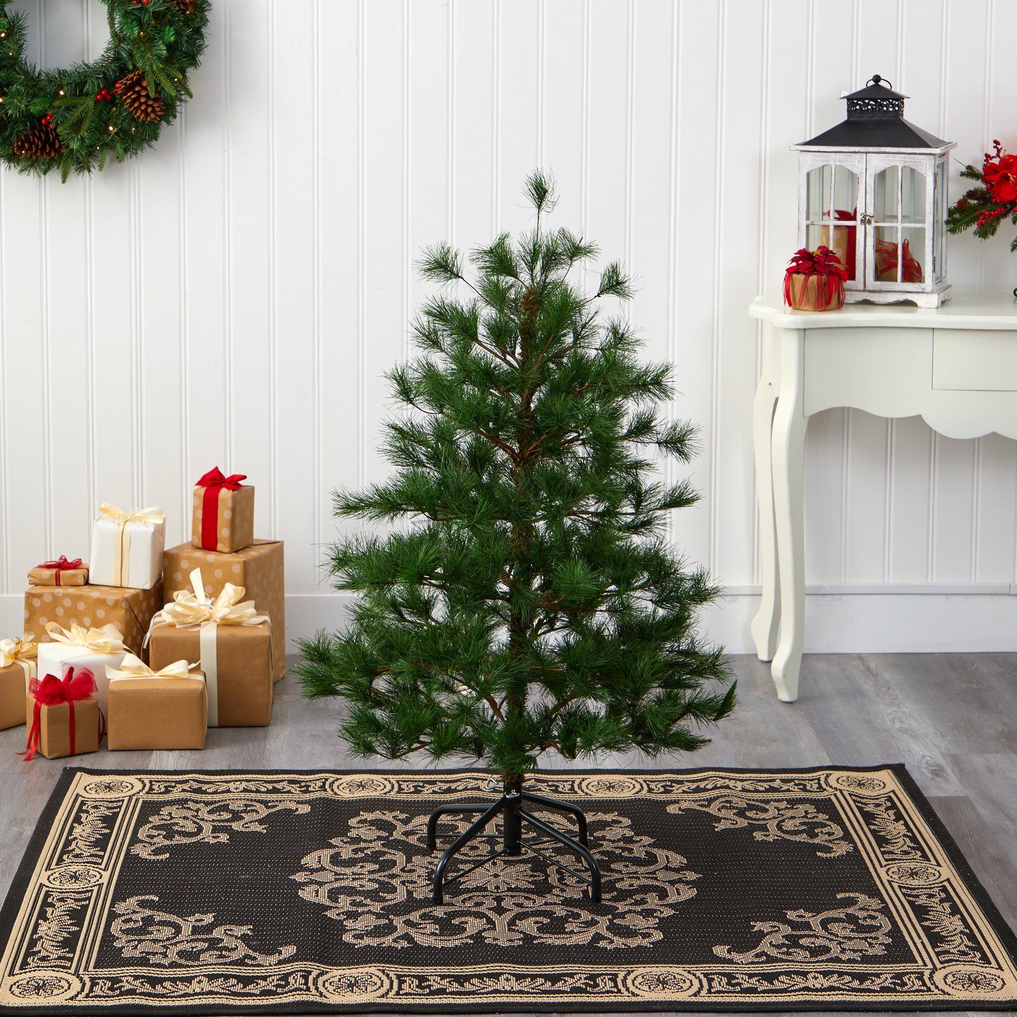 4’ Yukon Mixed Pine Artificial Christmas Tree with 366 Bendable Branches - Image 2