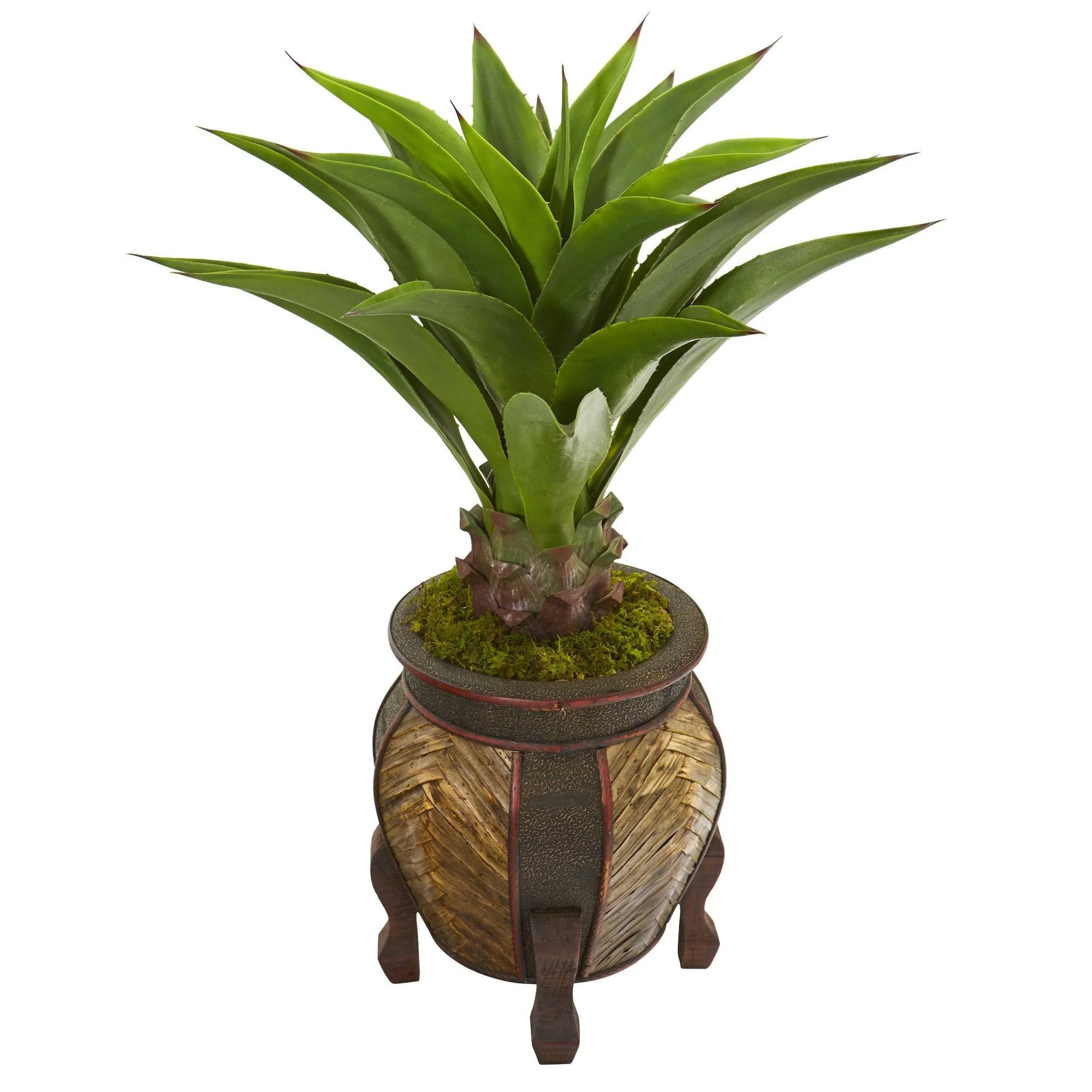 40” Agave Artificial Plant in Decorative Planter - Image 3