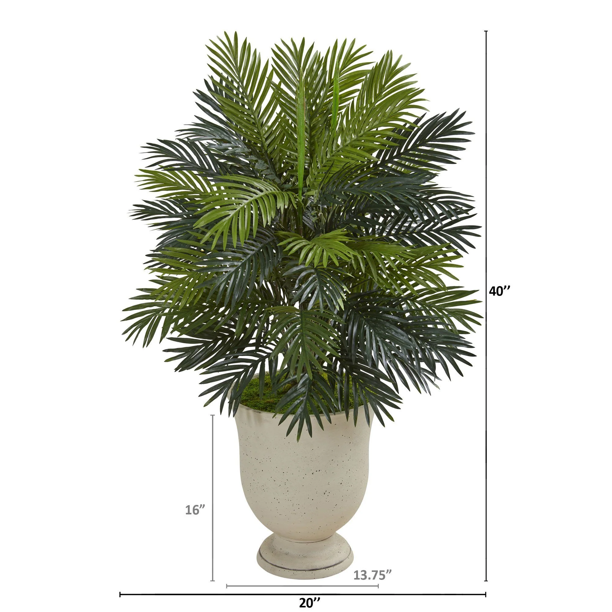 40” Areca Palm Artificial Plant in Decorative Urn - Image 2