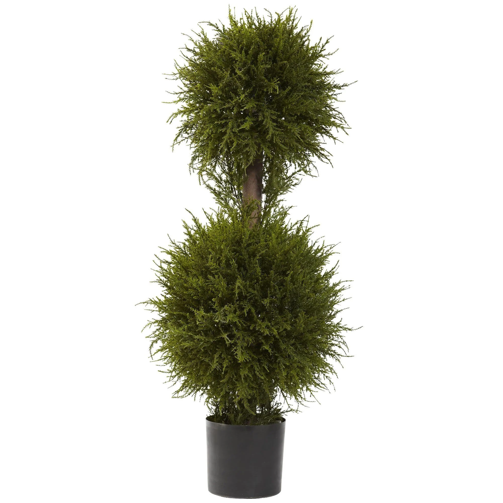40” Cedar Double Ball Topiary w/Lights - Image 3