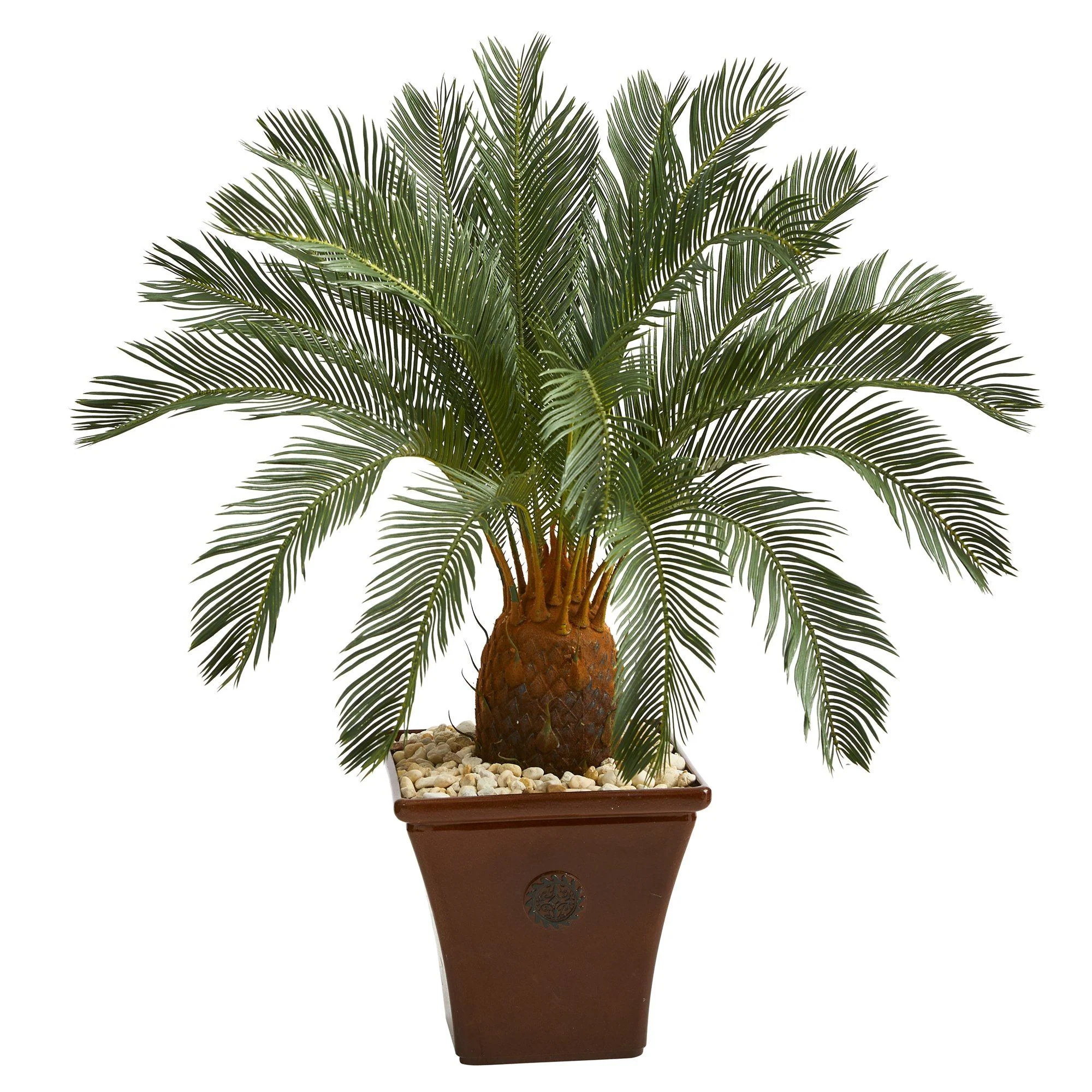 40” Cycas Artificial Tree in Brown Planter