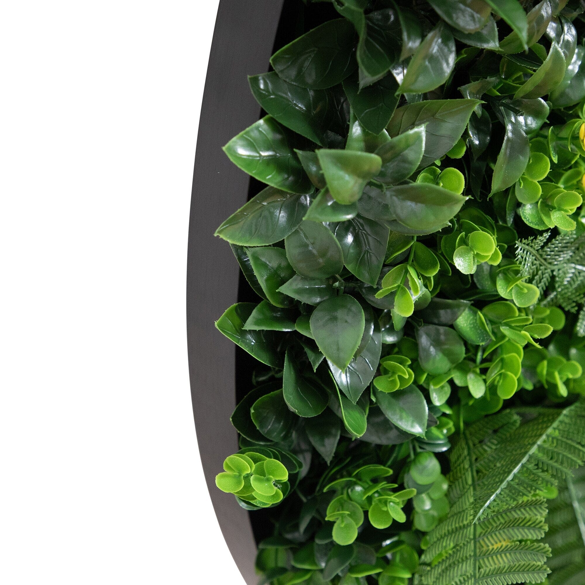 40” UV Resistant Almafi Coast Artificial Living Wall Art Panel in Black Aluminum Frame - Image 6