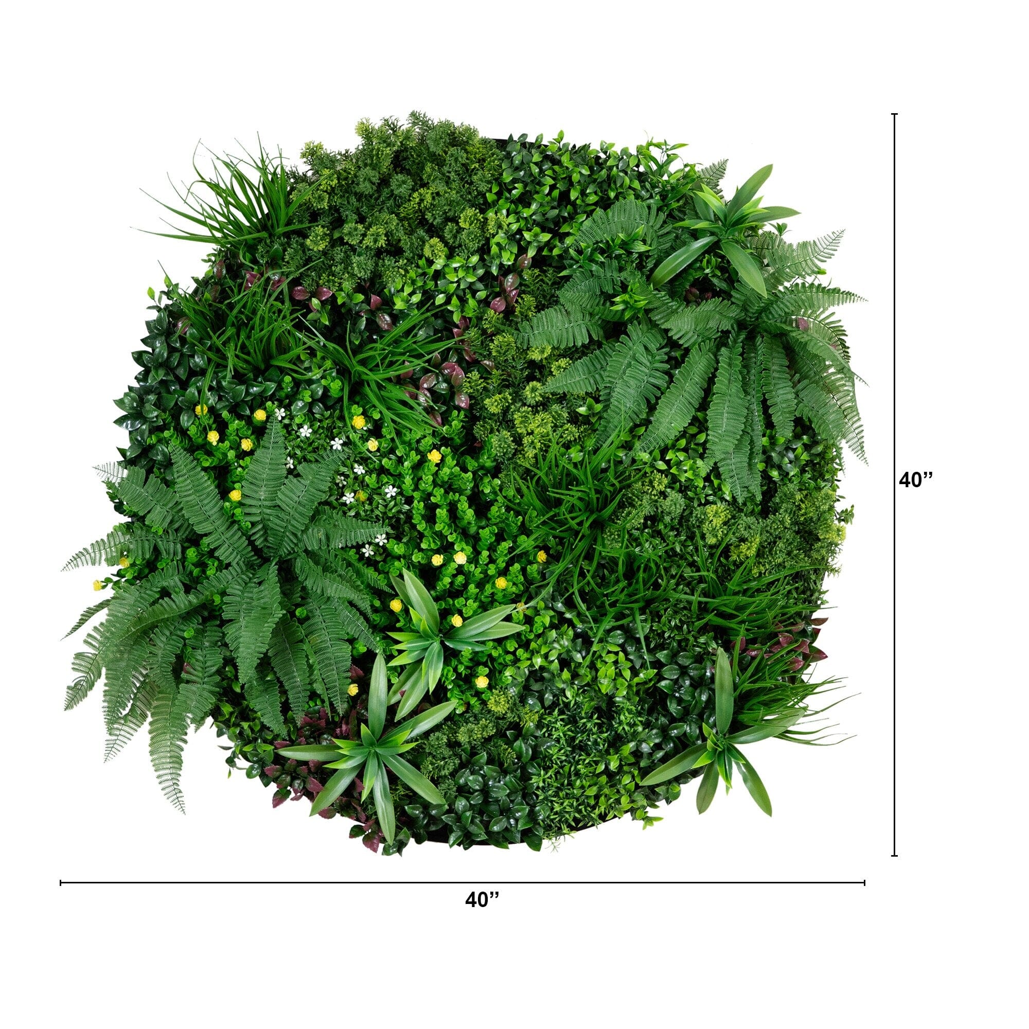 40” UV Resistant Almafi Coast Artificial Living Wall Art Panel in Black Aluminum Frame - Image 8