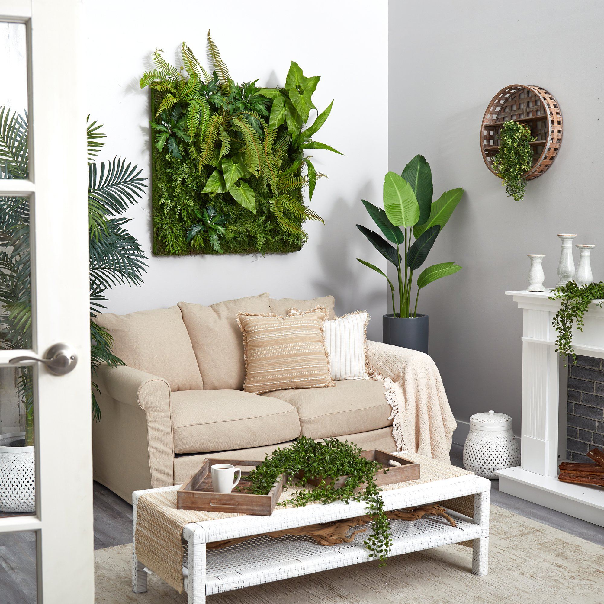 40” x 40” Forest Artificial Living Wall - Image 4
