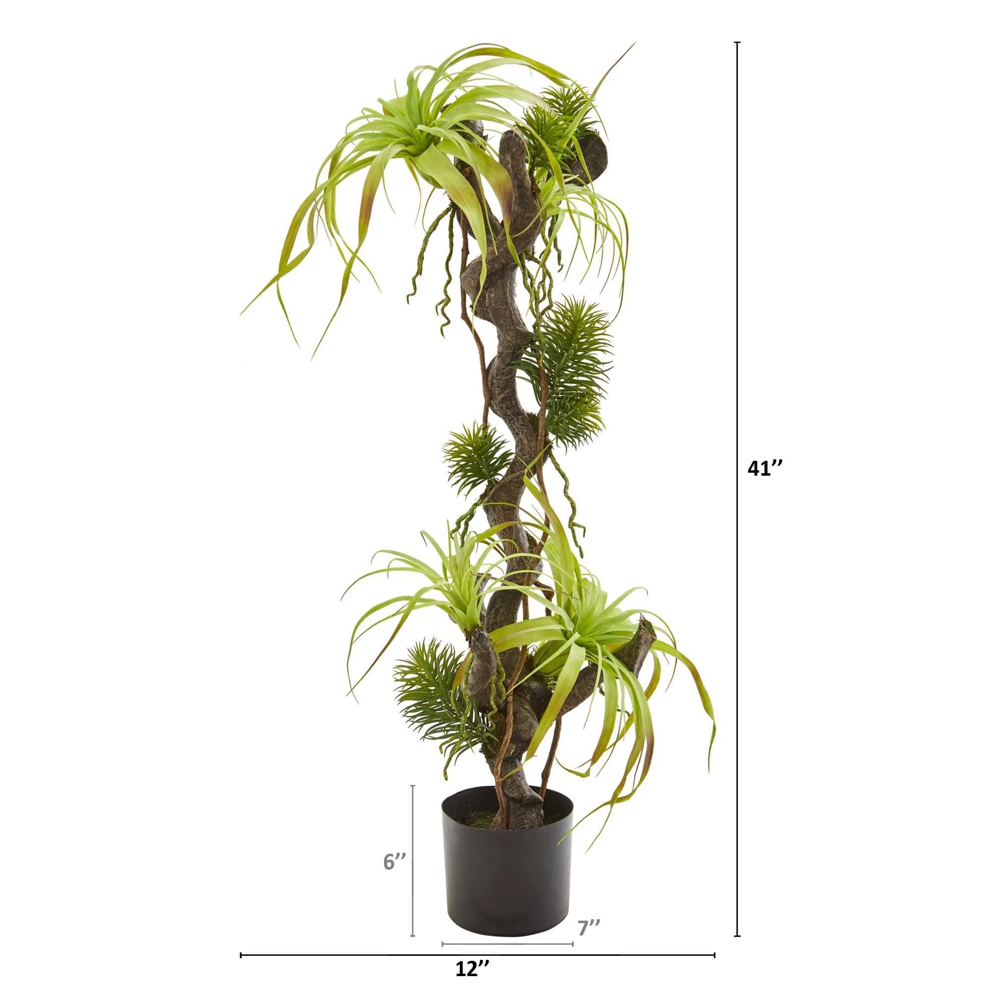 41” Air Plant and Succulent Jungle Artificial Plant - Image 2