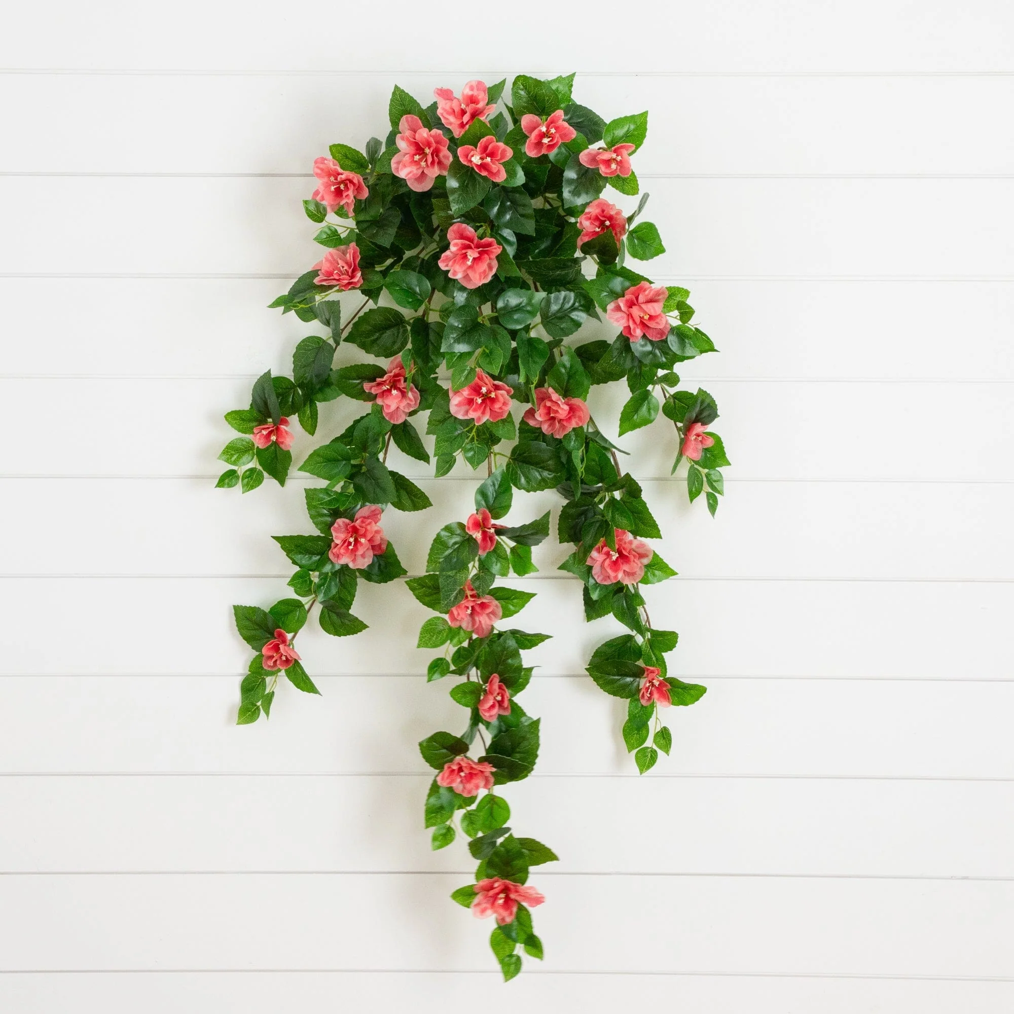41" UV Resistant Artificial Azalea Hanging Plant (Indoor/Outdoor) - Set of 2 - Image 3