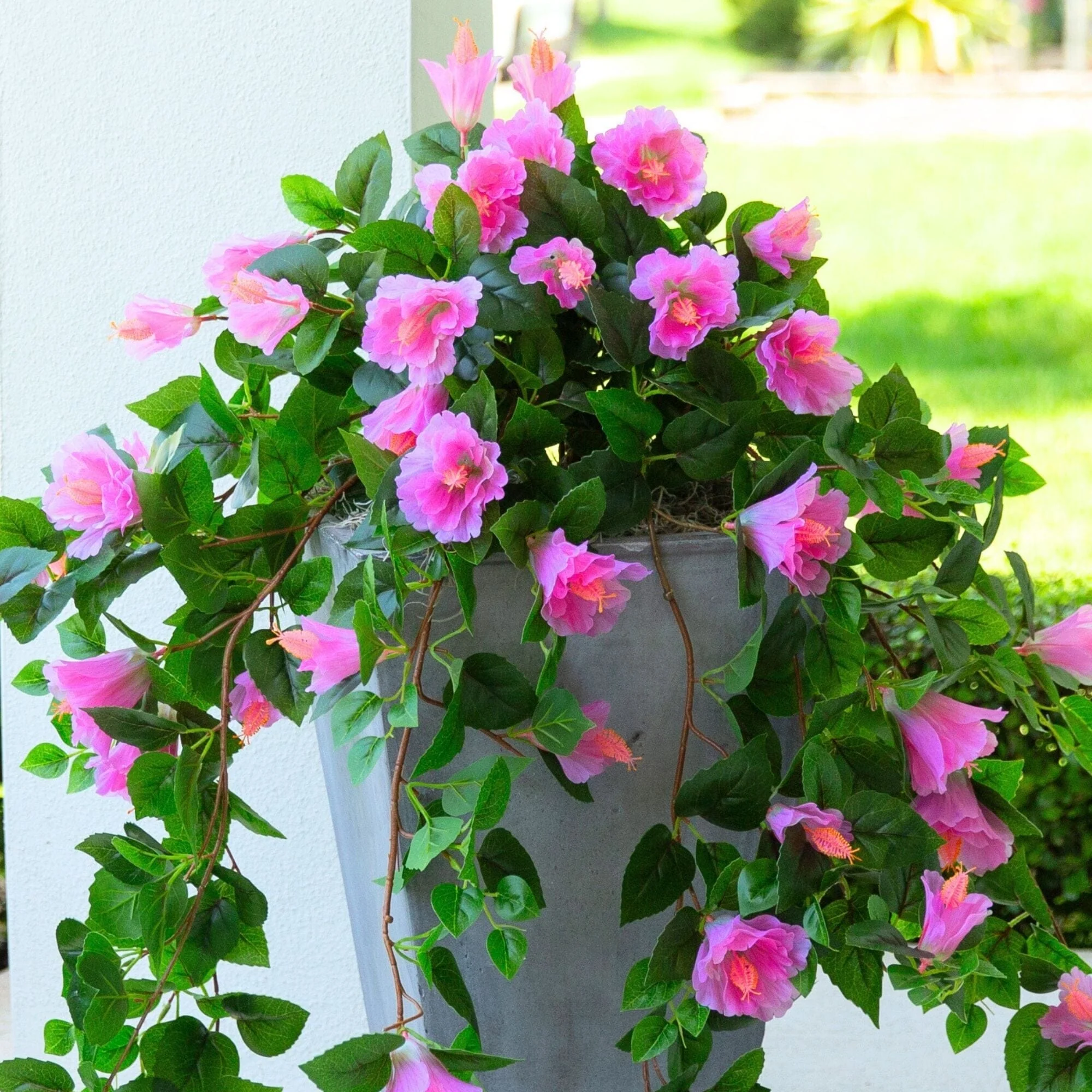 41" UV Resistant Artificial Hibiscus Hanging Plant (Indoor/Outdoor) - Set of 2 - Image 26