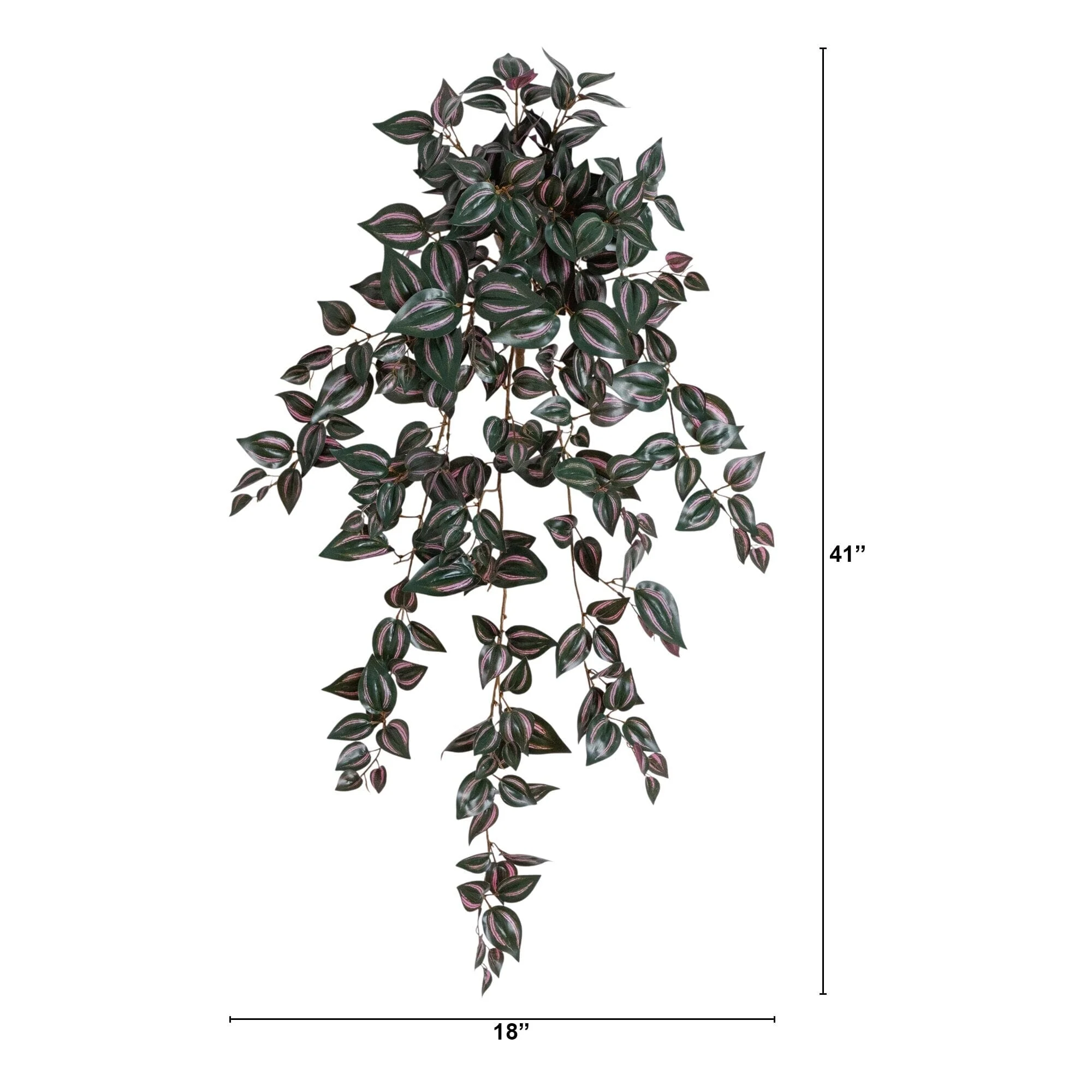 41" UV Resistant Artificial Wandering Jew Hanging Plant (Indoor/Outdoor)- Set of 3 - Image 5