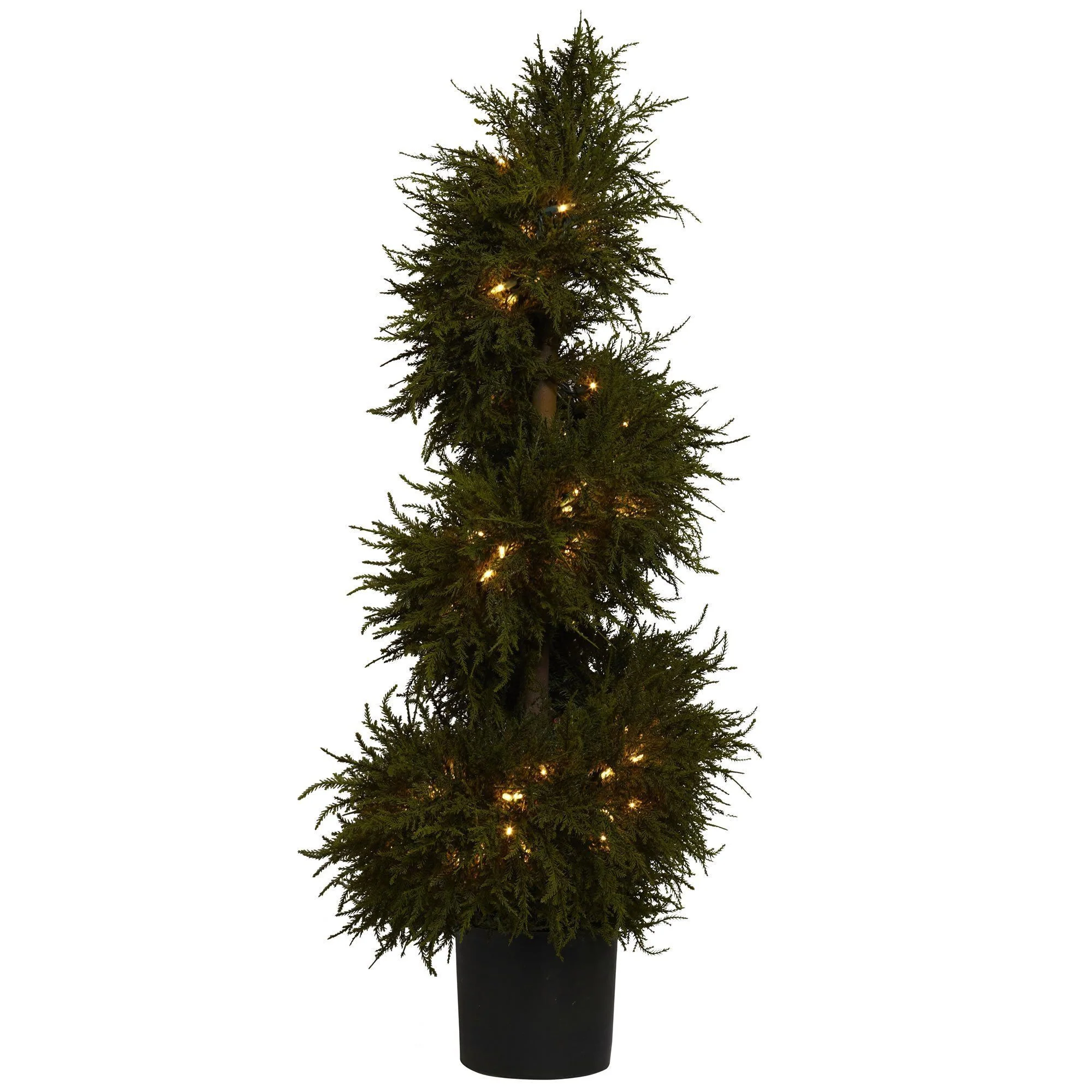 43” Cedar Spiral Topiary w/Lights - Image 2