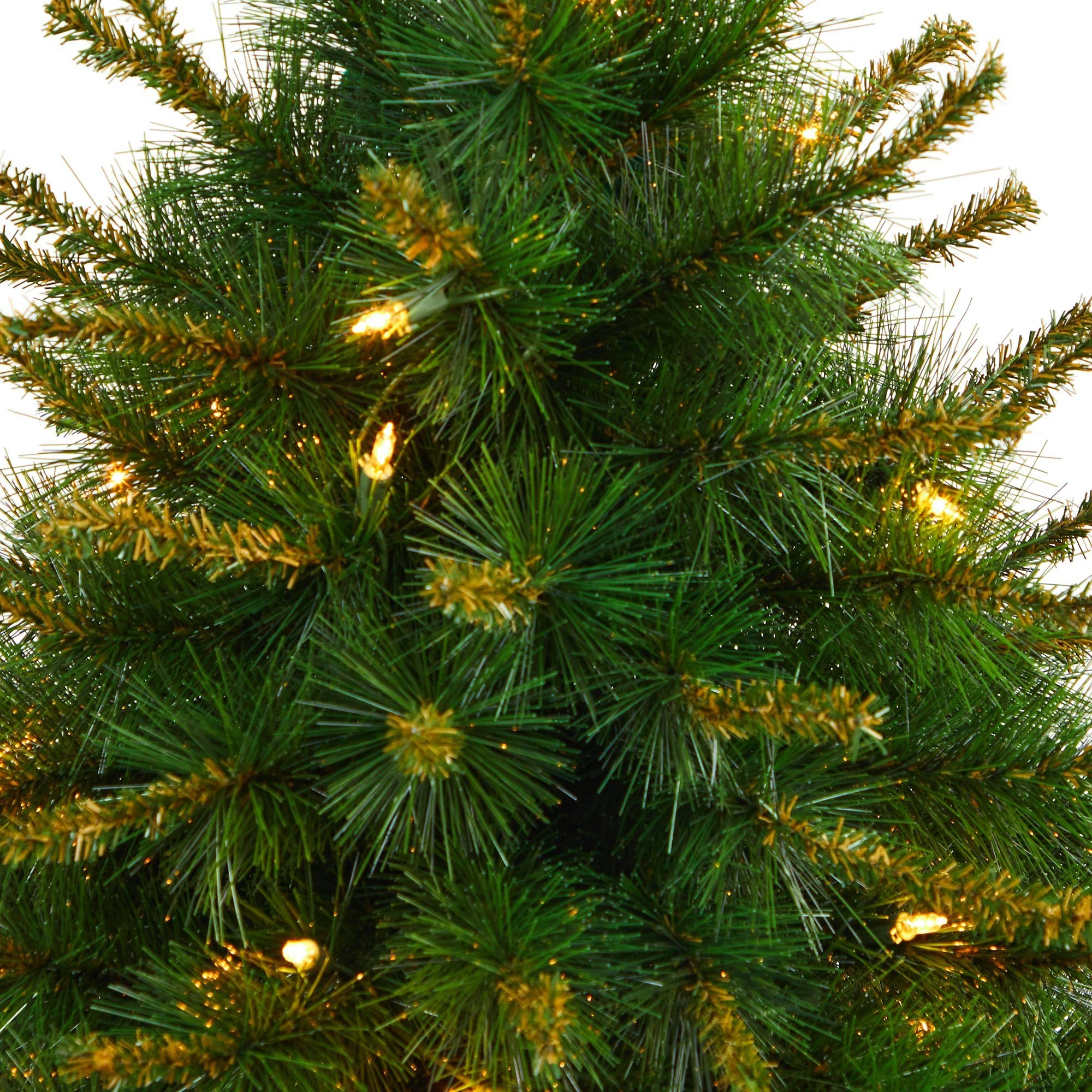 44” New England Pine Artificial Christmas Tree with 50 Clear Lights and 117 Bendable Branches in Decorative Urn - Image 4