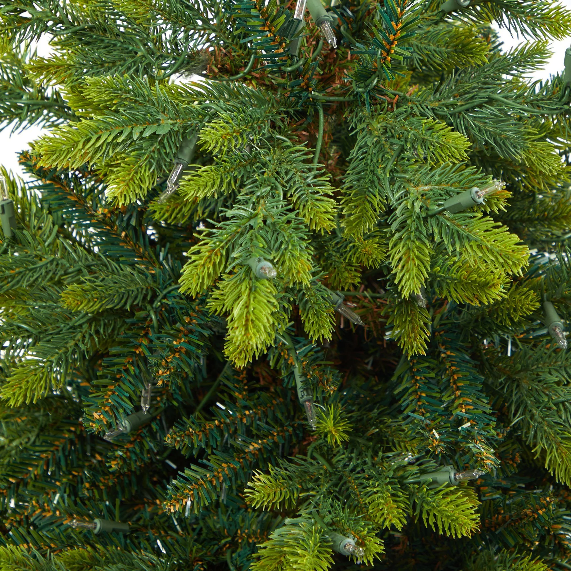 44” North Carolina Fir Artificial Christmas Tree with 150 Clear Lights and 563 Bendable Branches in Red Tower Planter - Image 5