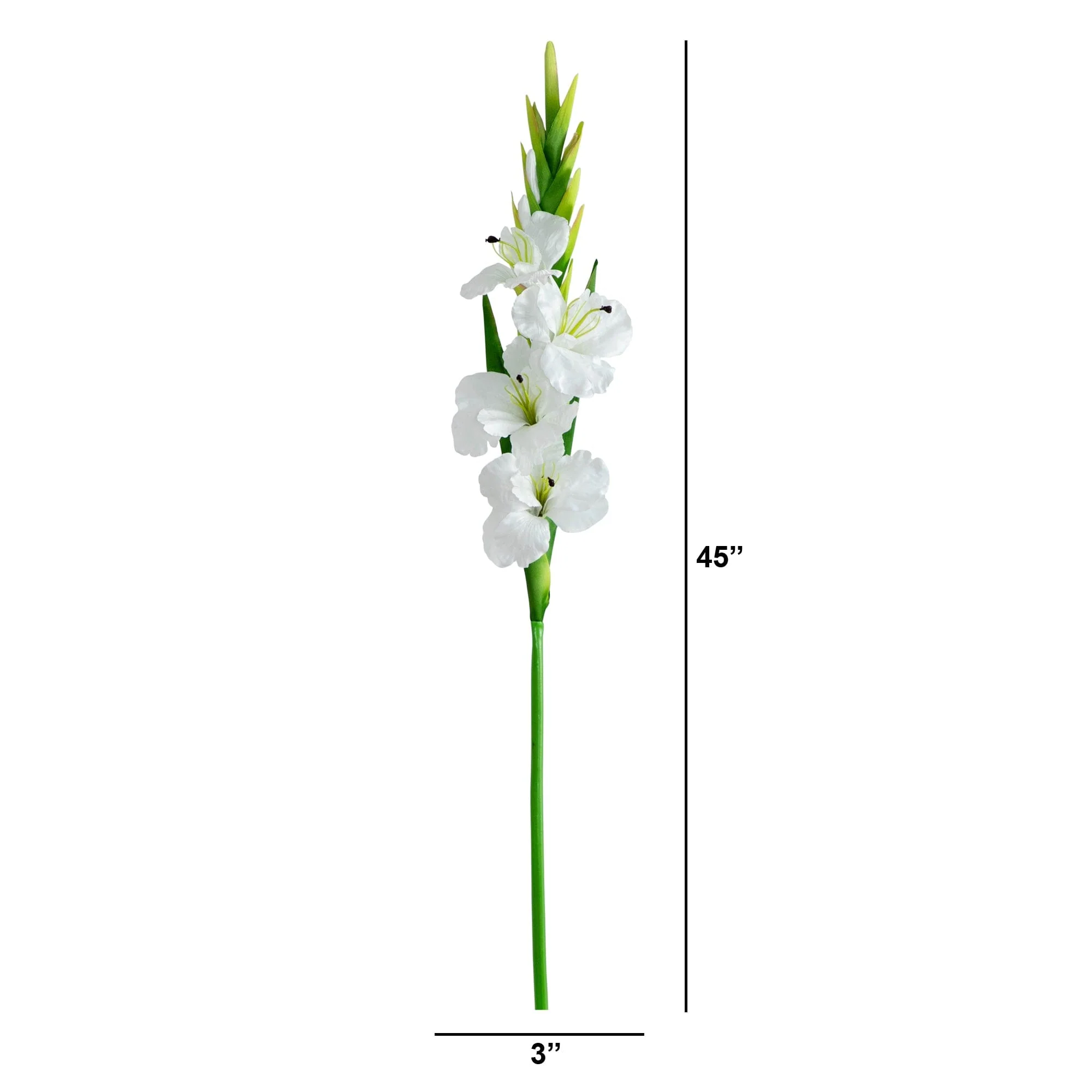 45" Artificial Gladiolus Flower Stems - Set of 3 - Image 5