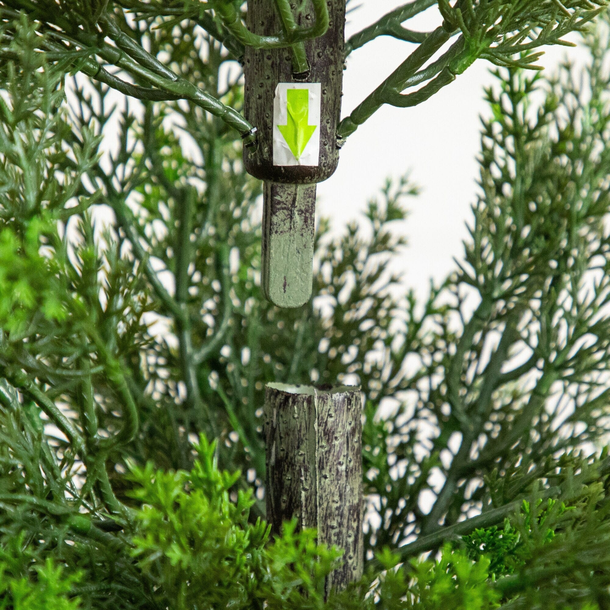 45" UV Resistant Artificial Cedar Tree in White Tower Planter (Indoor/Outdoor) - Image 5