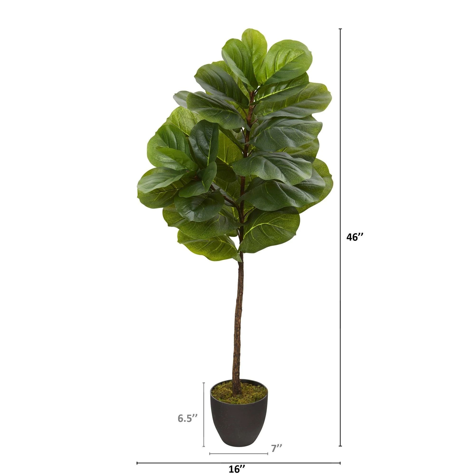 46” Fiddle Leaf Artificial Tree (Real Touch) - Image 2
