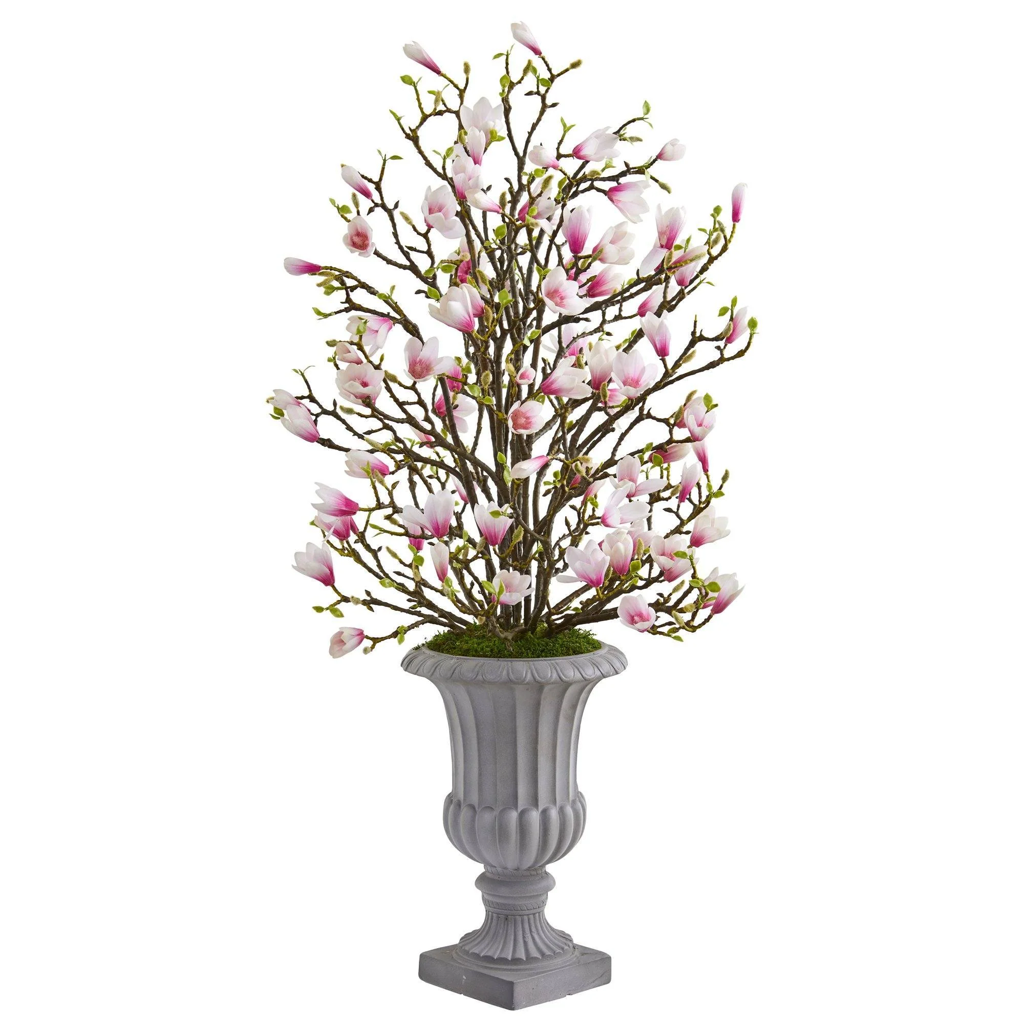 46” Magnolia Artificial Arrangement in Decorative Urn - Image 2