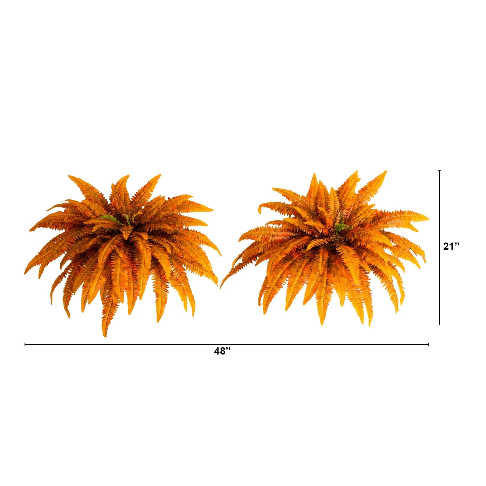 48" Autumn Artificial Fall Boston Fern - Set of 2 - Image 6